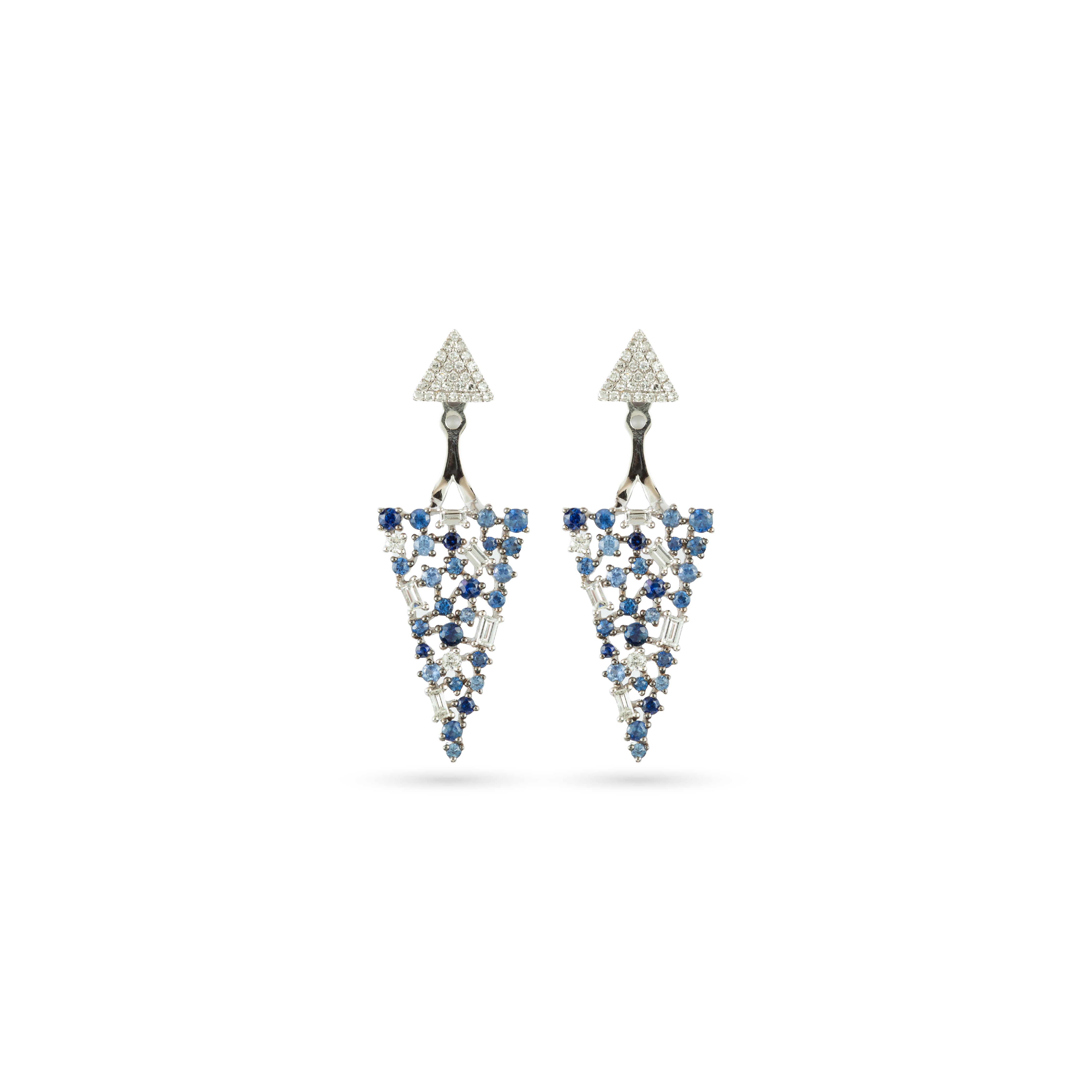 Triangle Drop Diamond Earrings