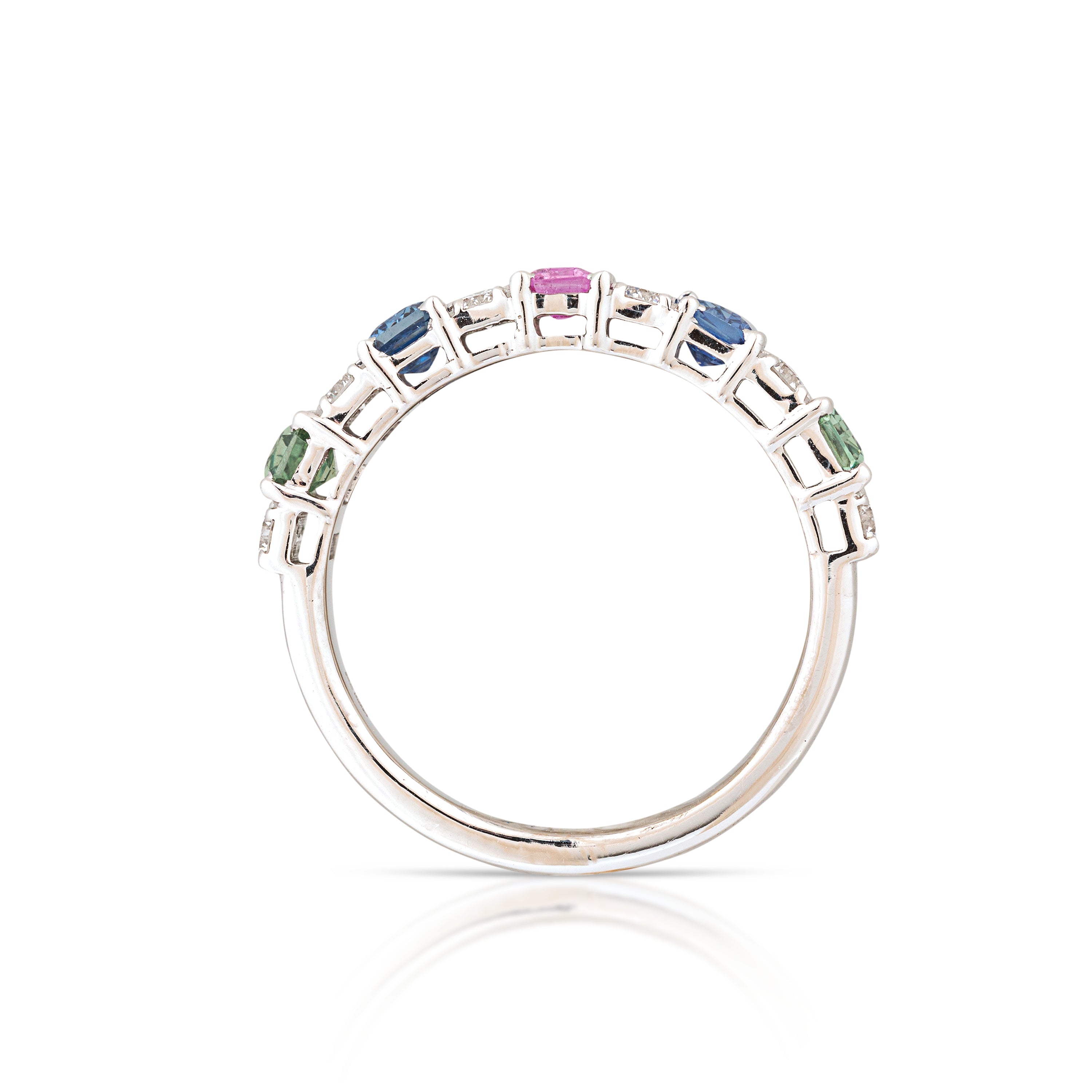 Color-Stoned Diamond Ring