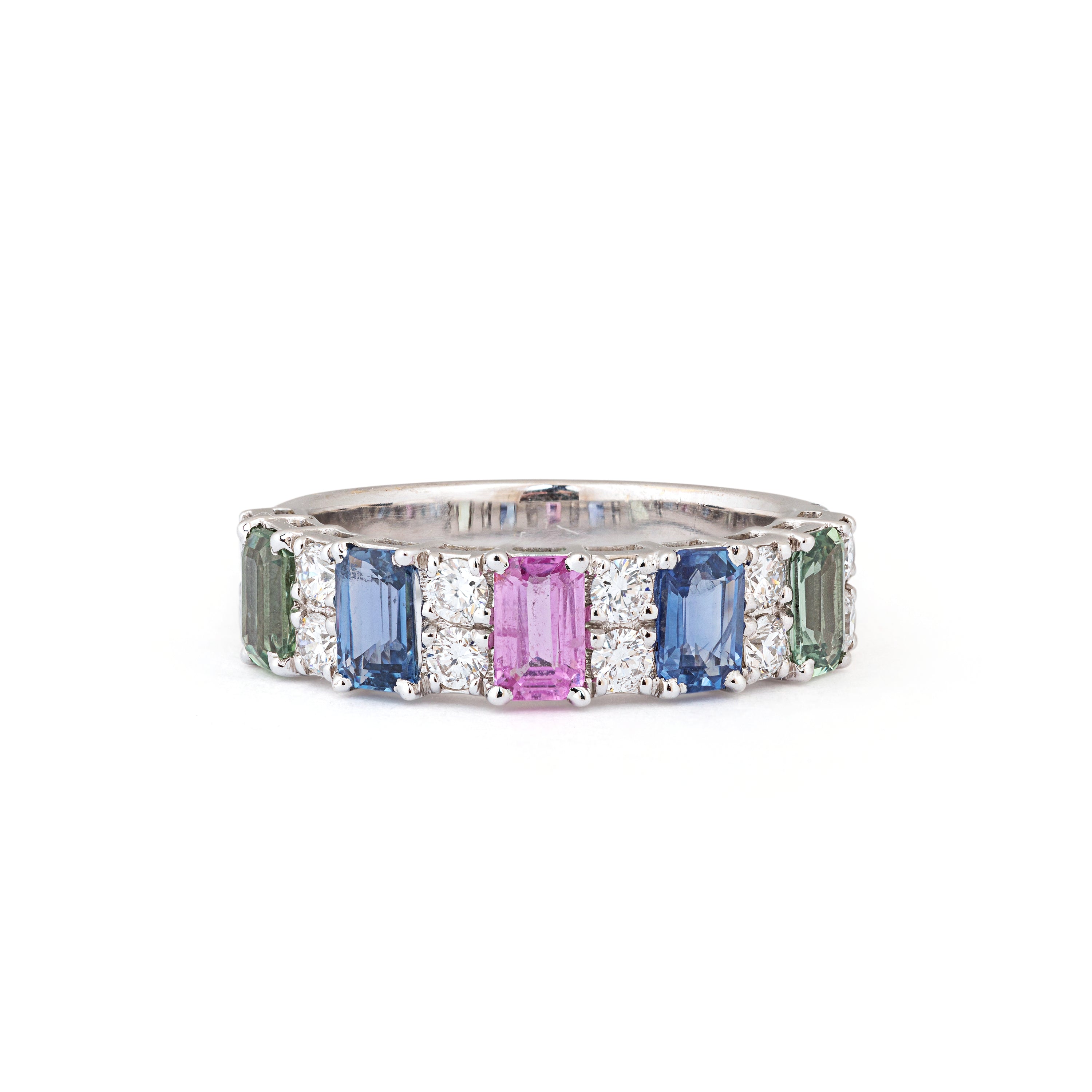 Color-Stoned Diamond Ring