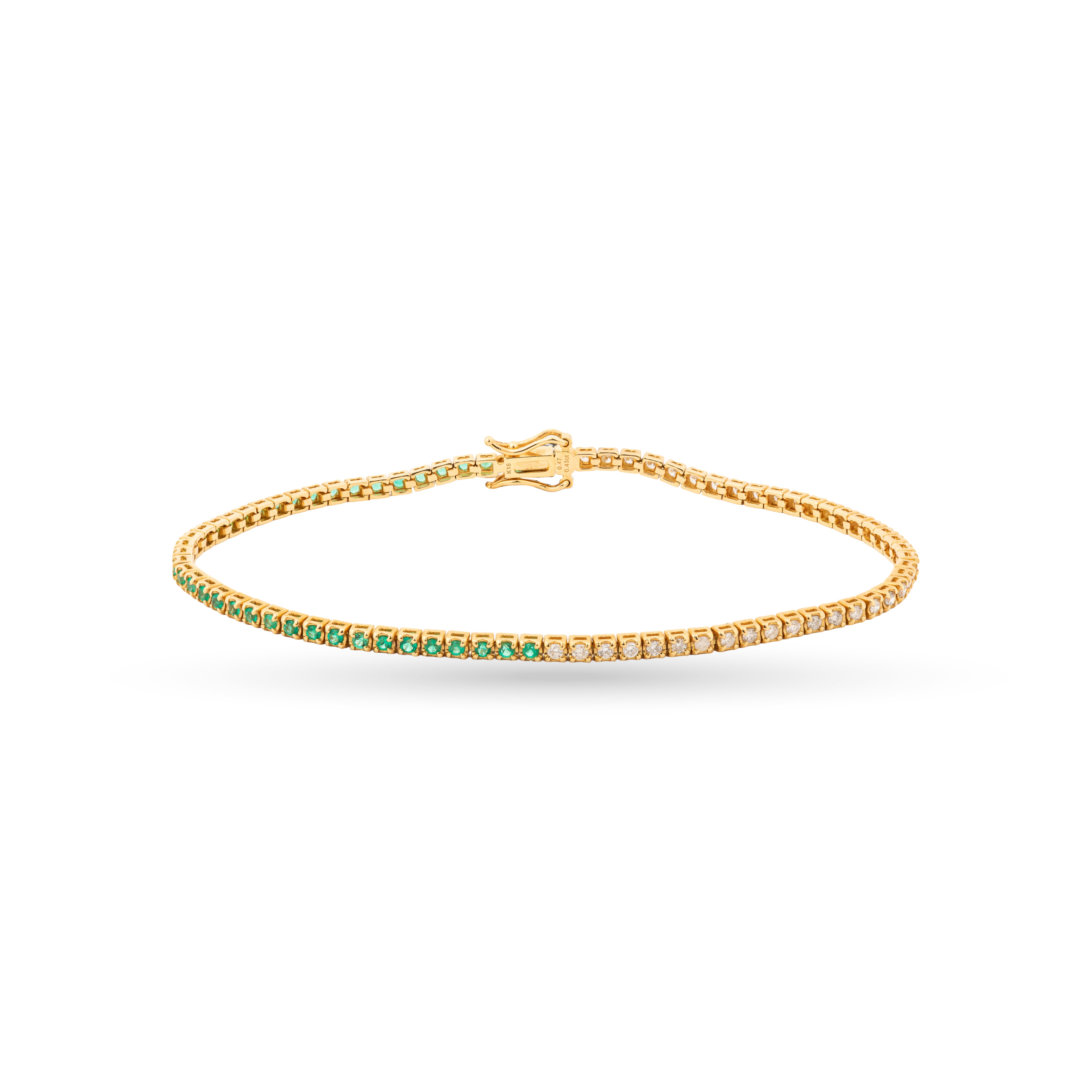 Tennis Bracelet (Two colors- green and white diamonds)