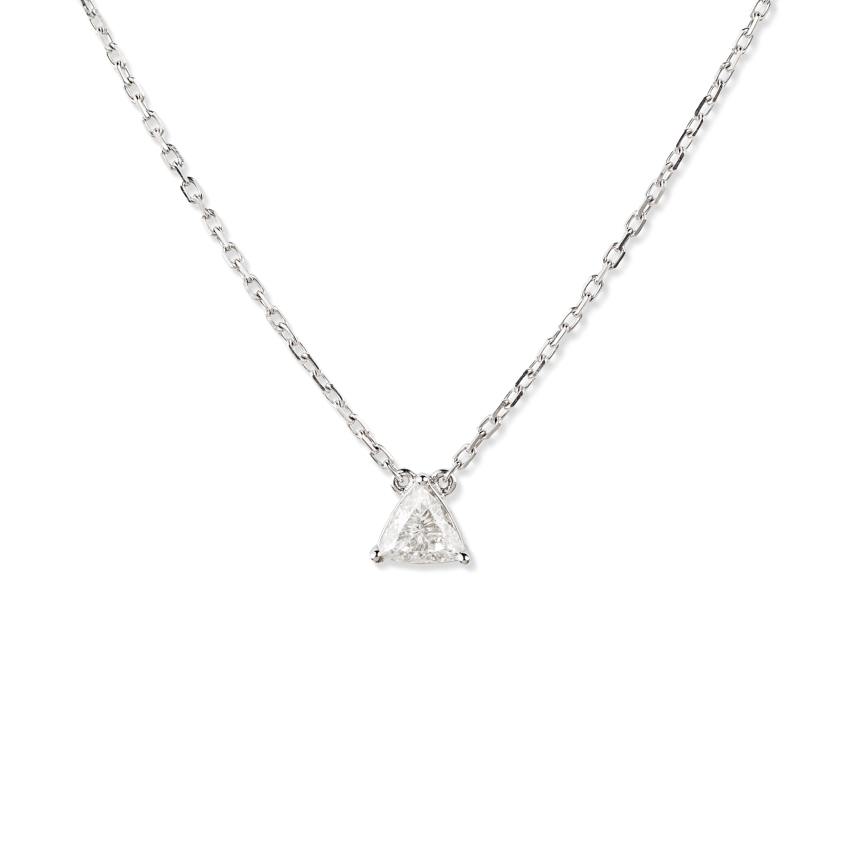 Trilliant Cut Diamond Necklace- NEW