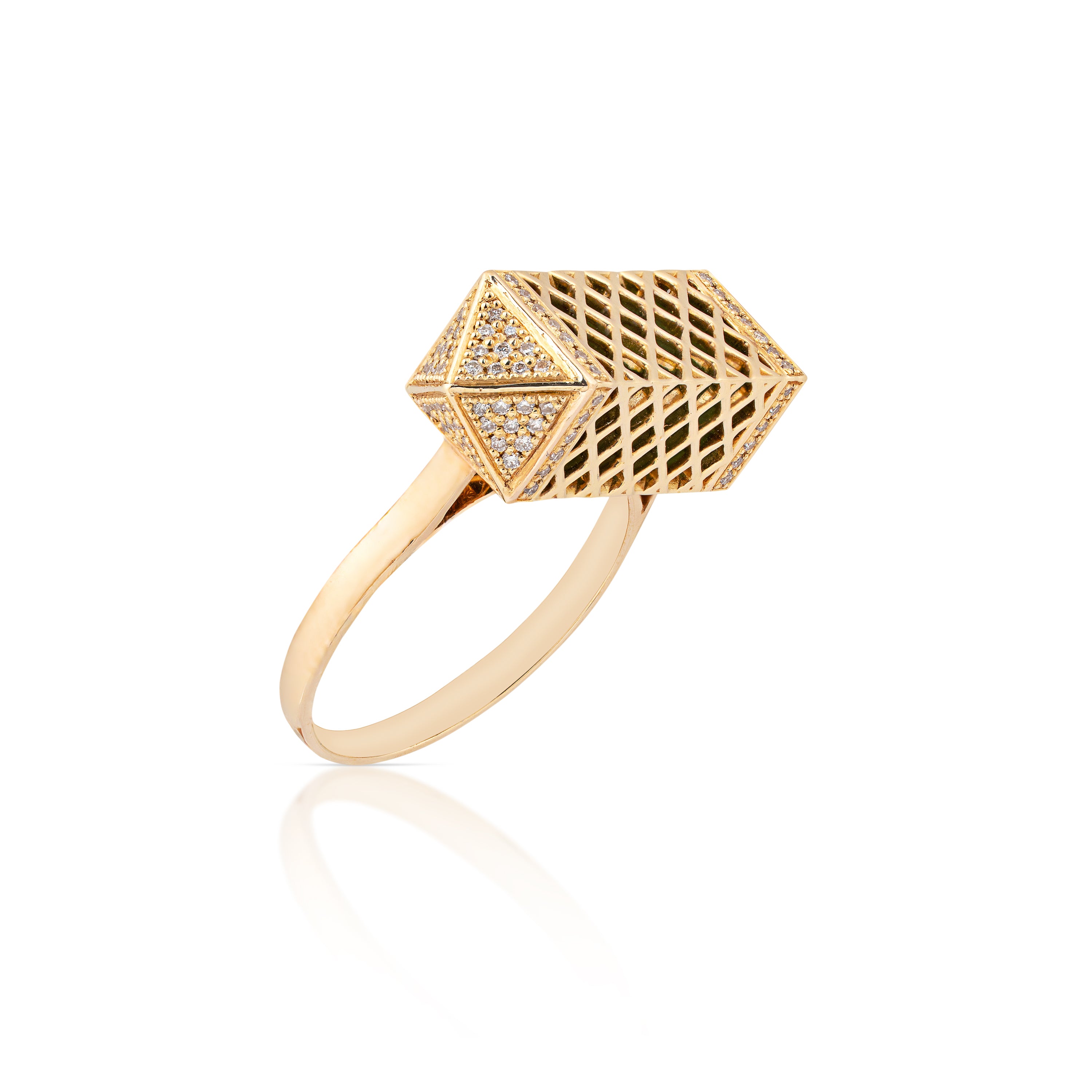 Halo Gold Ring By Sumaya Bakkar