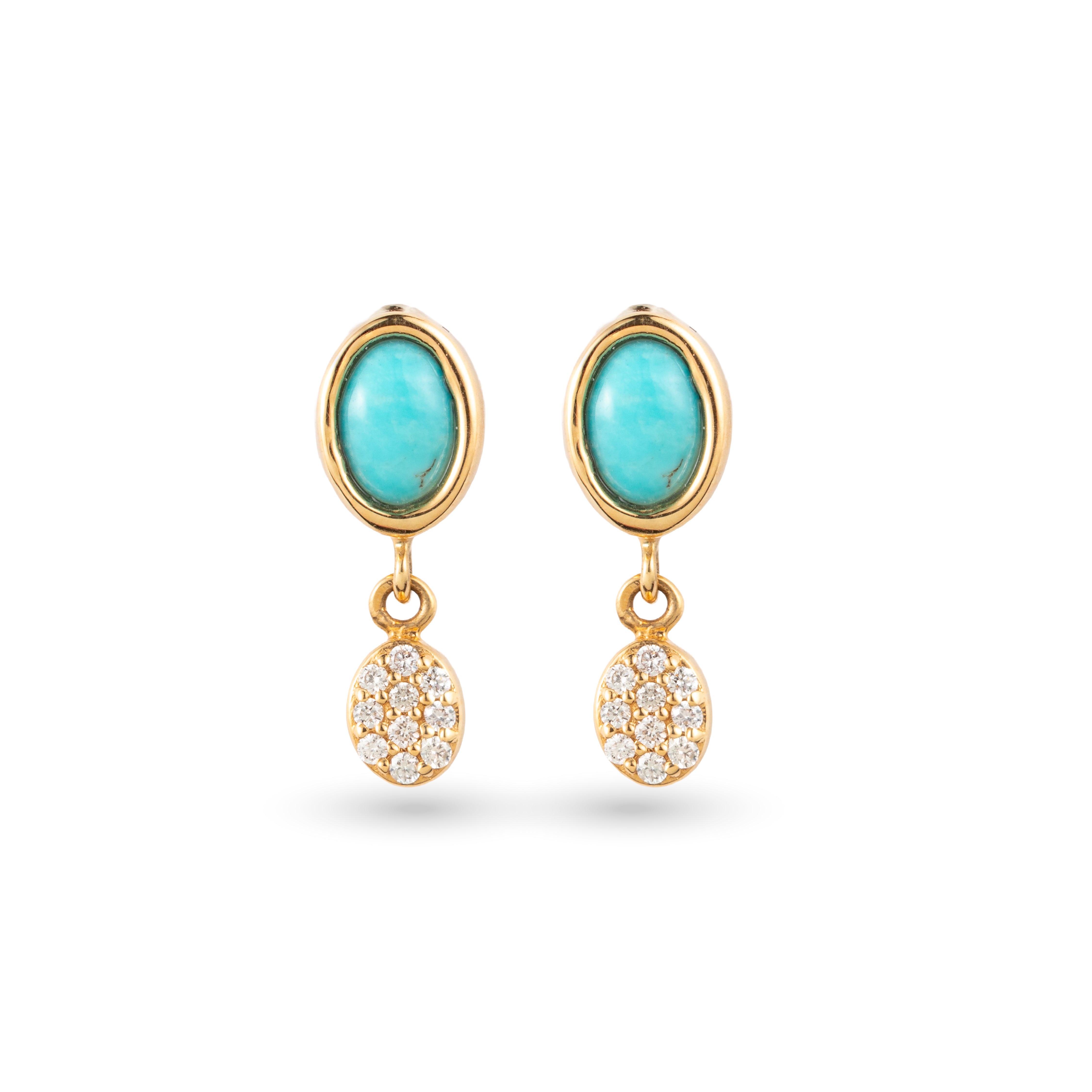 Turqouise Diamond Earrings