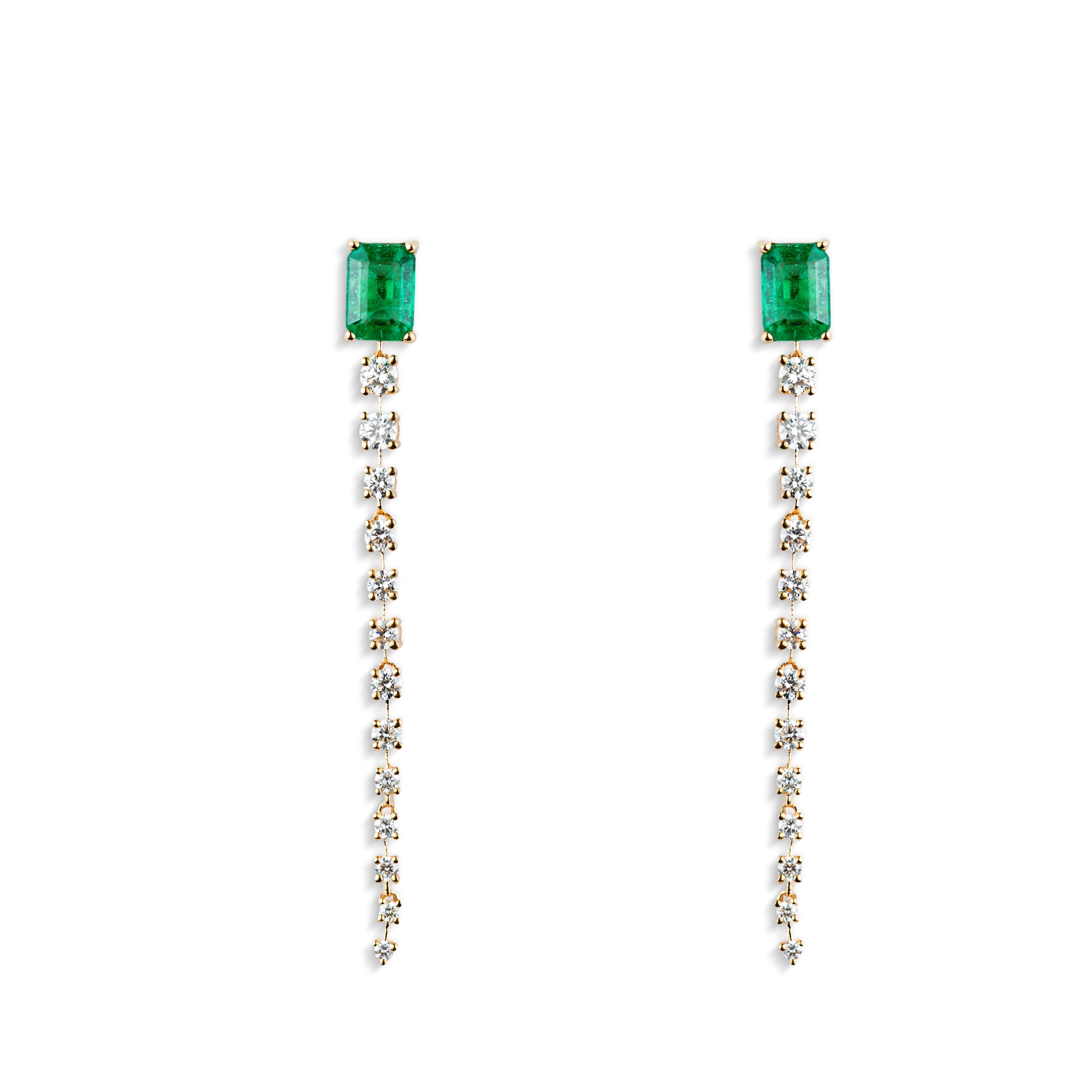 Emerals & Diamond Earrings