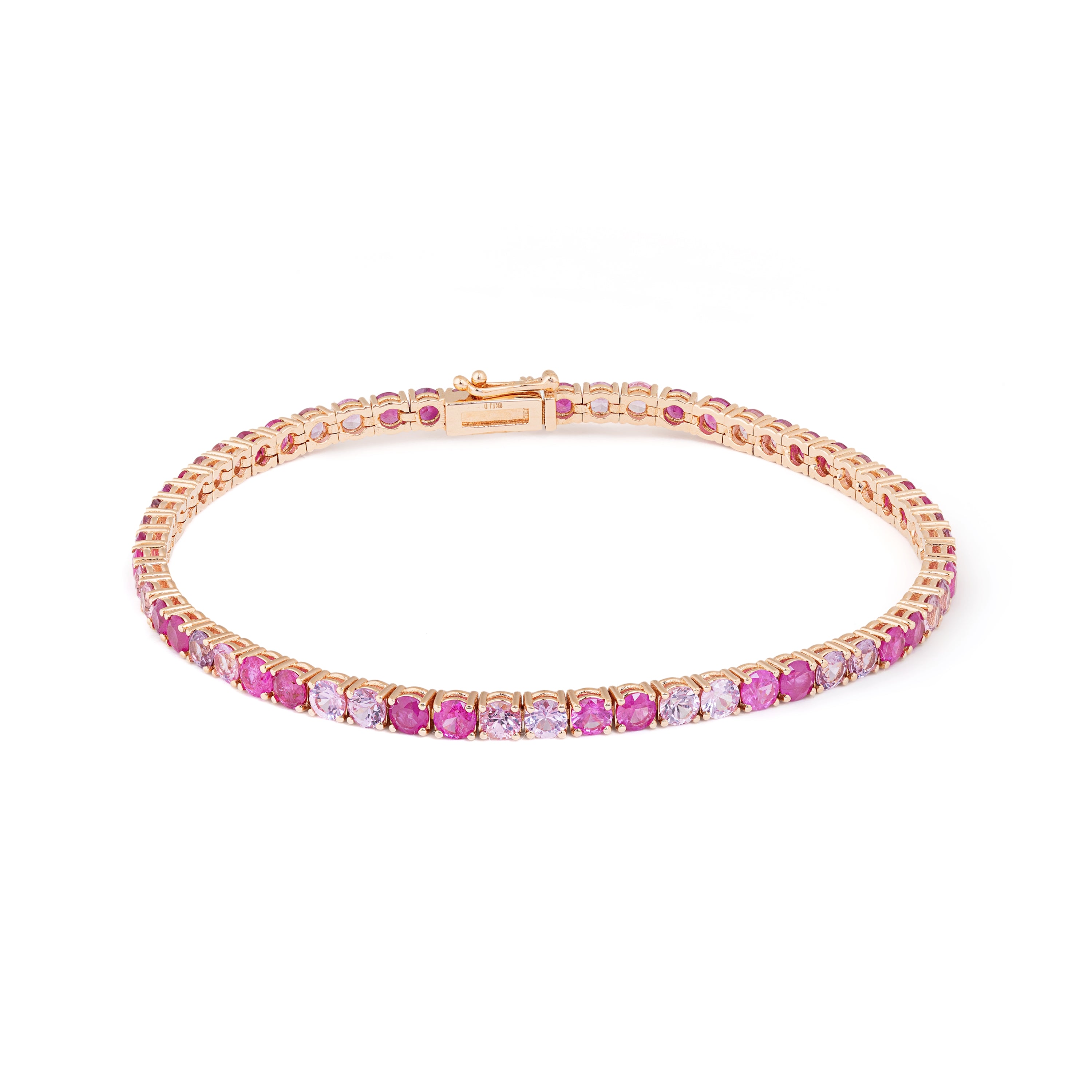Pink Saphhire Tennis Bracelet