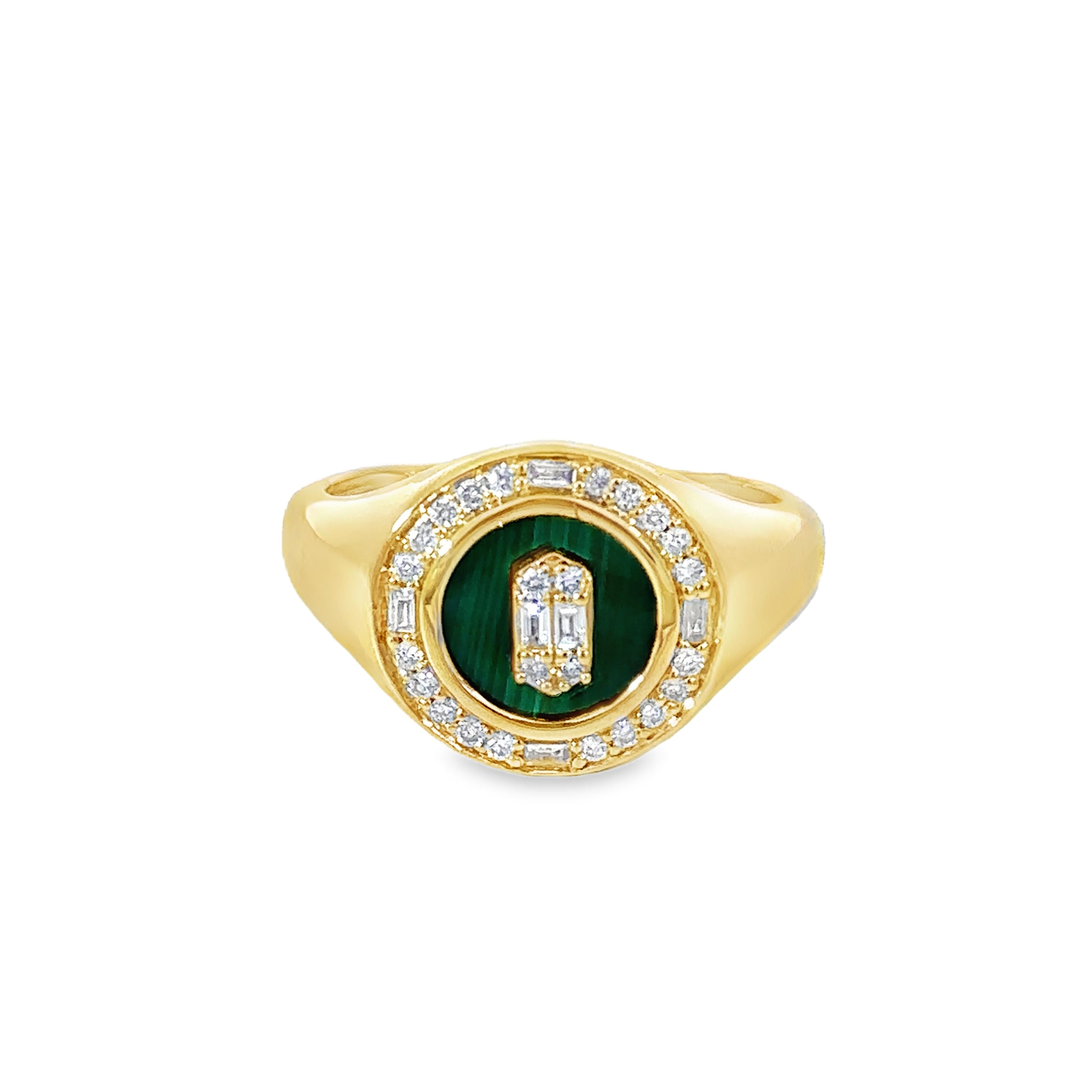 Royal Malachite Halo Ring