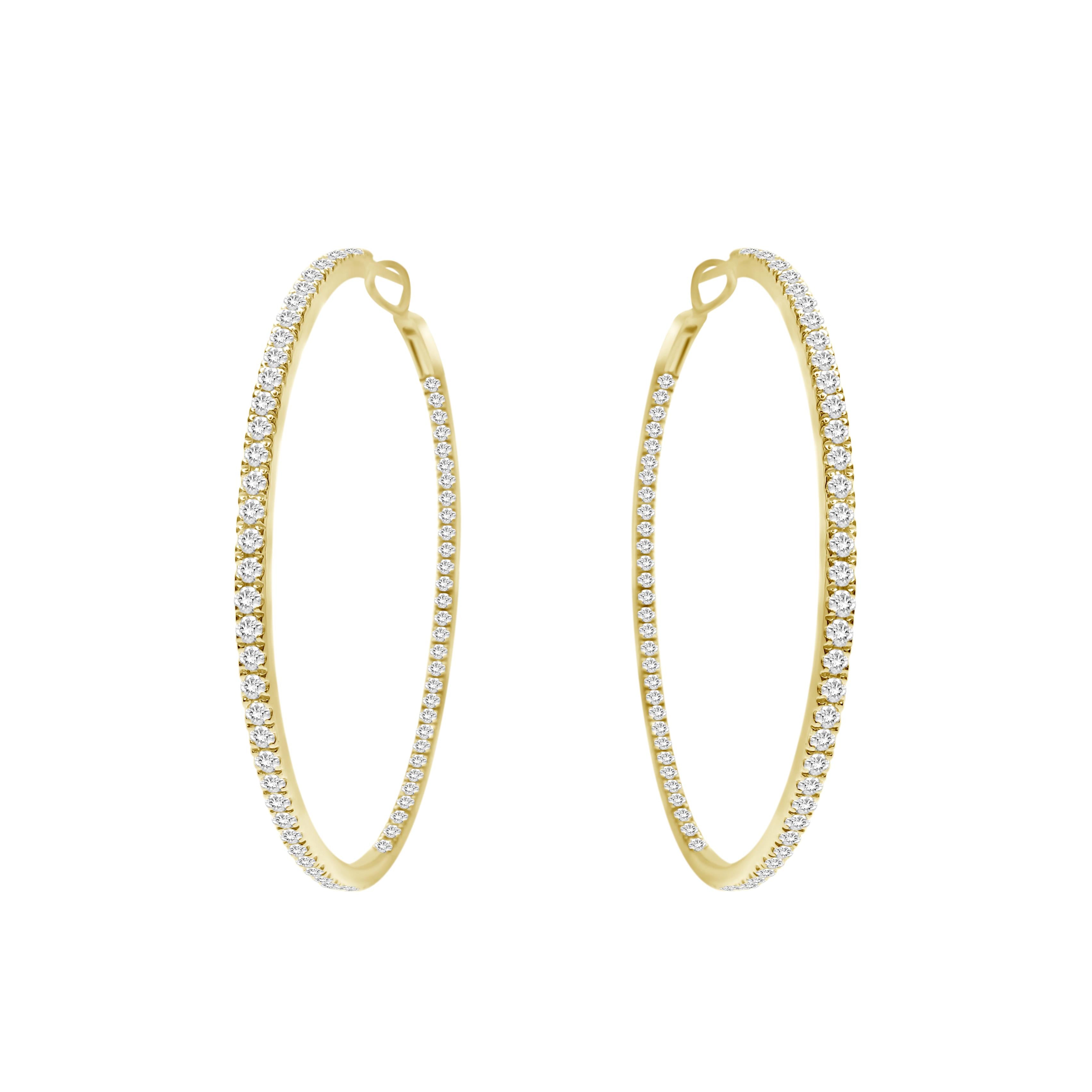 Diamond Pavé Hoop Earrings