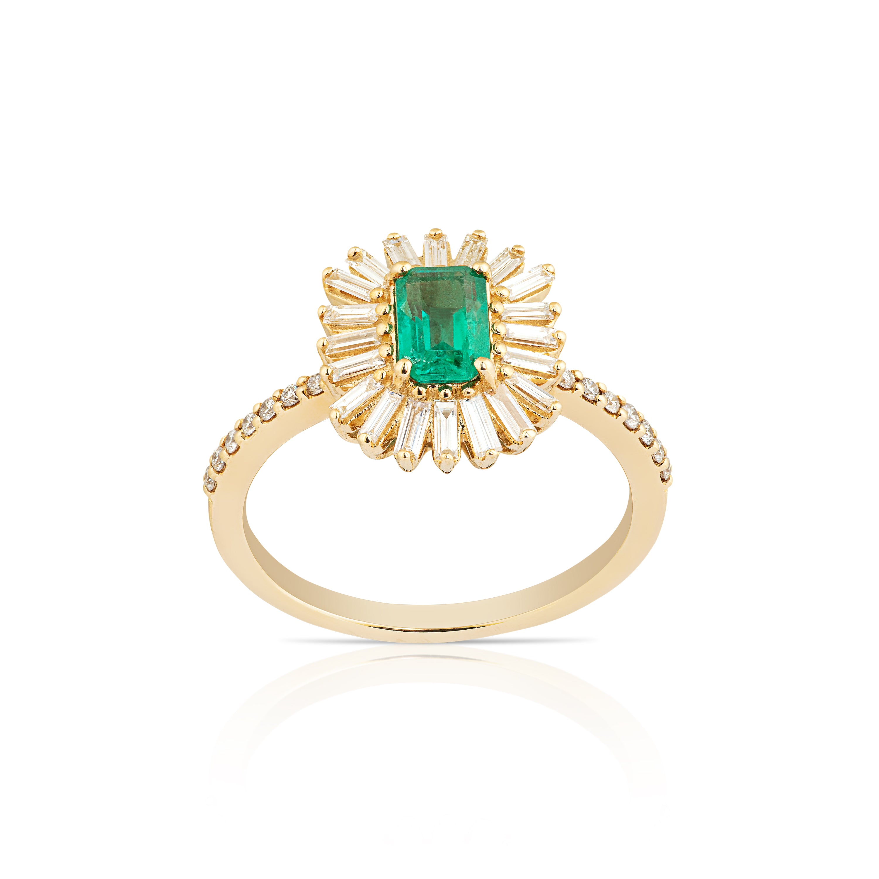 Emerald Baguette Ring