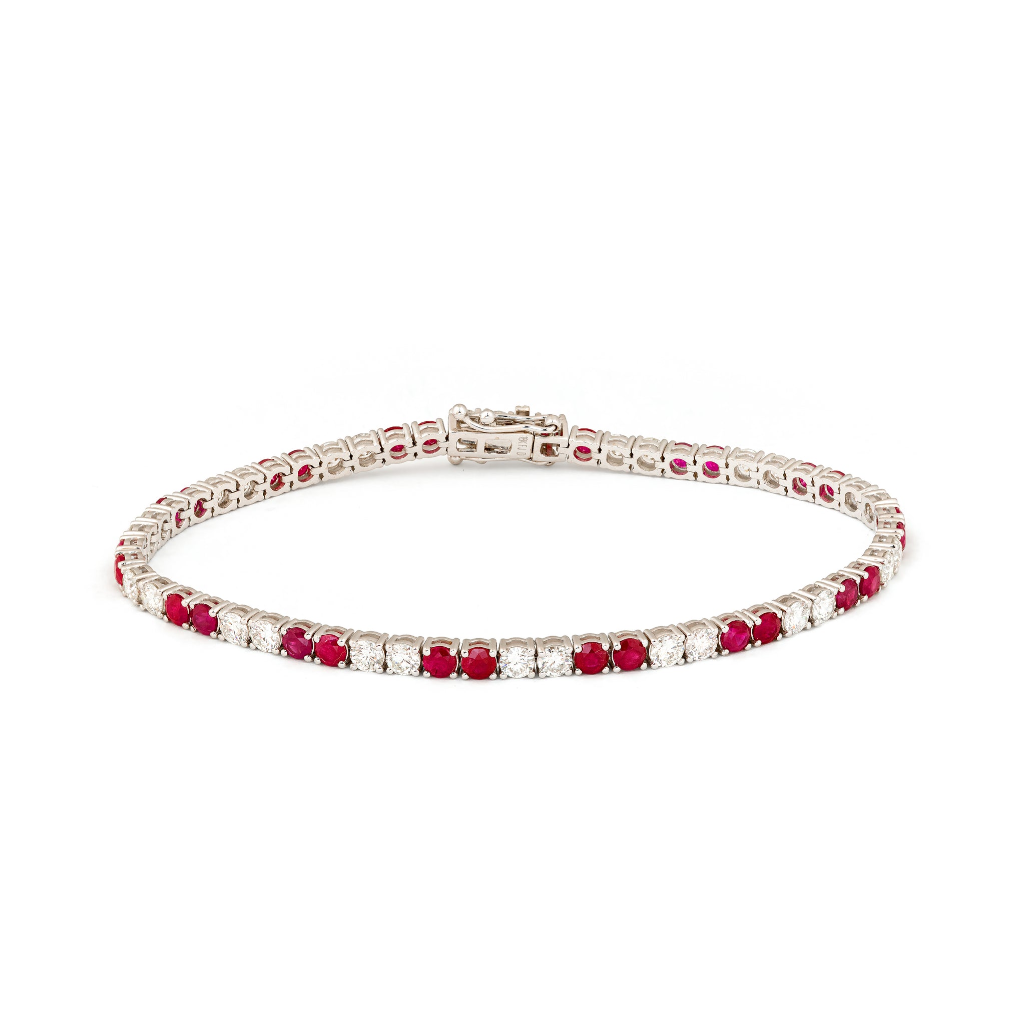 Ruby Diamond Tennis Bracelet