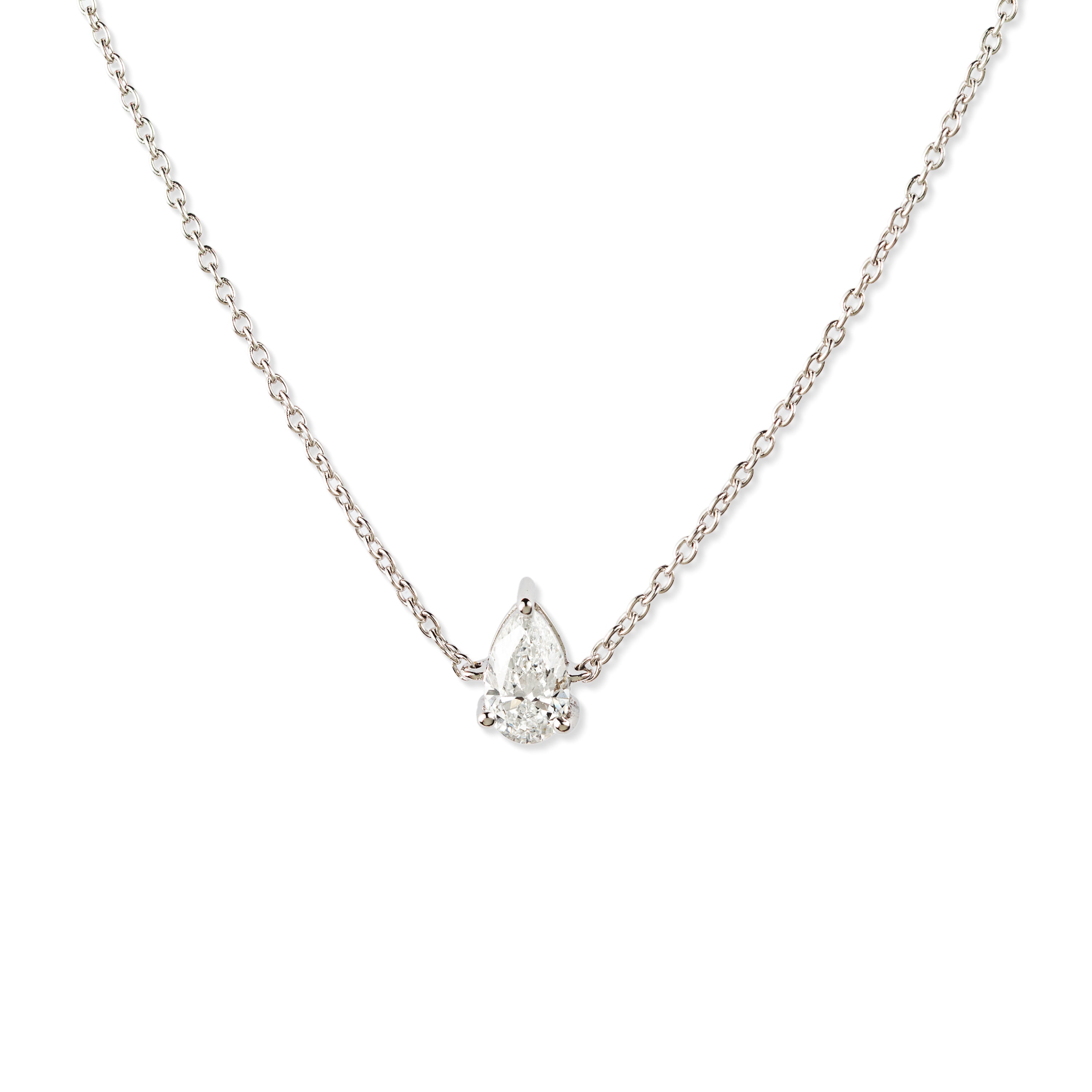 Solitaire Necklace (Pear Cut)