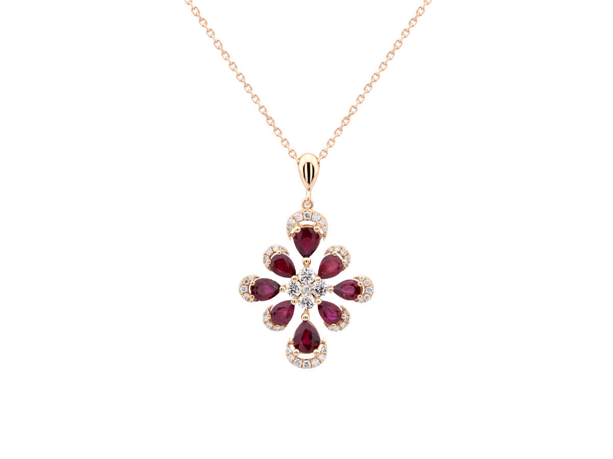 Ruby Necklace- FIORE