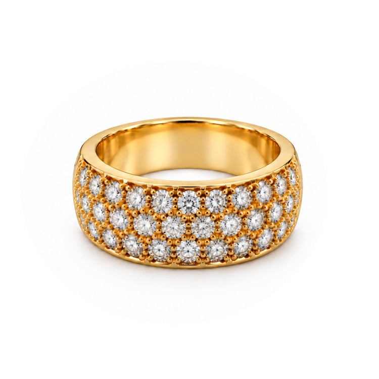 Golden Radiance Pavé Ring