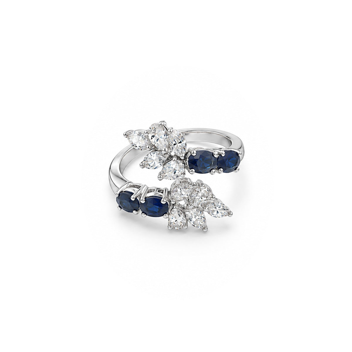 Royal Blue Butterfly Diamond Ring