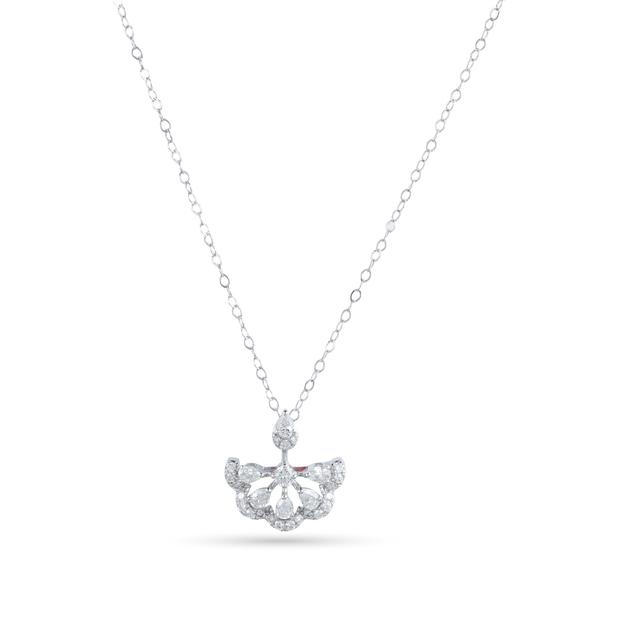 Floating Floral Diamond Necklace