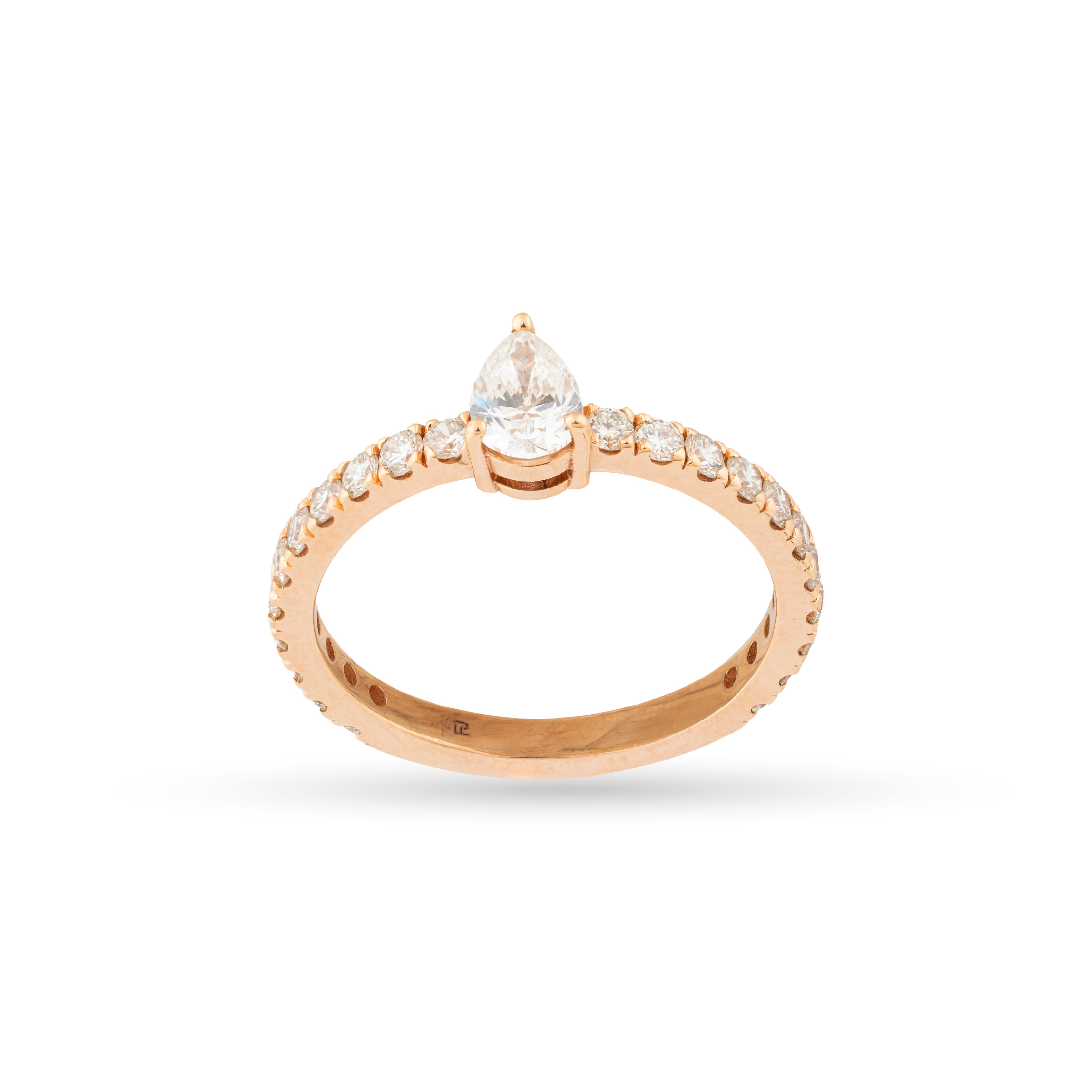 Eternal Pear Pavé Ring- Everyday Sparkle