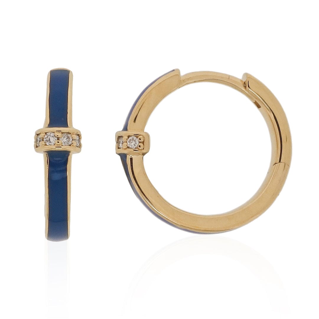 Enamel Diamond Earrings - M.Fitaihi