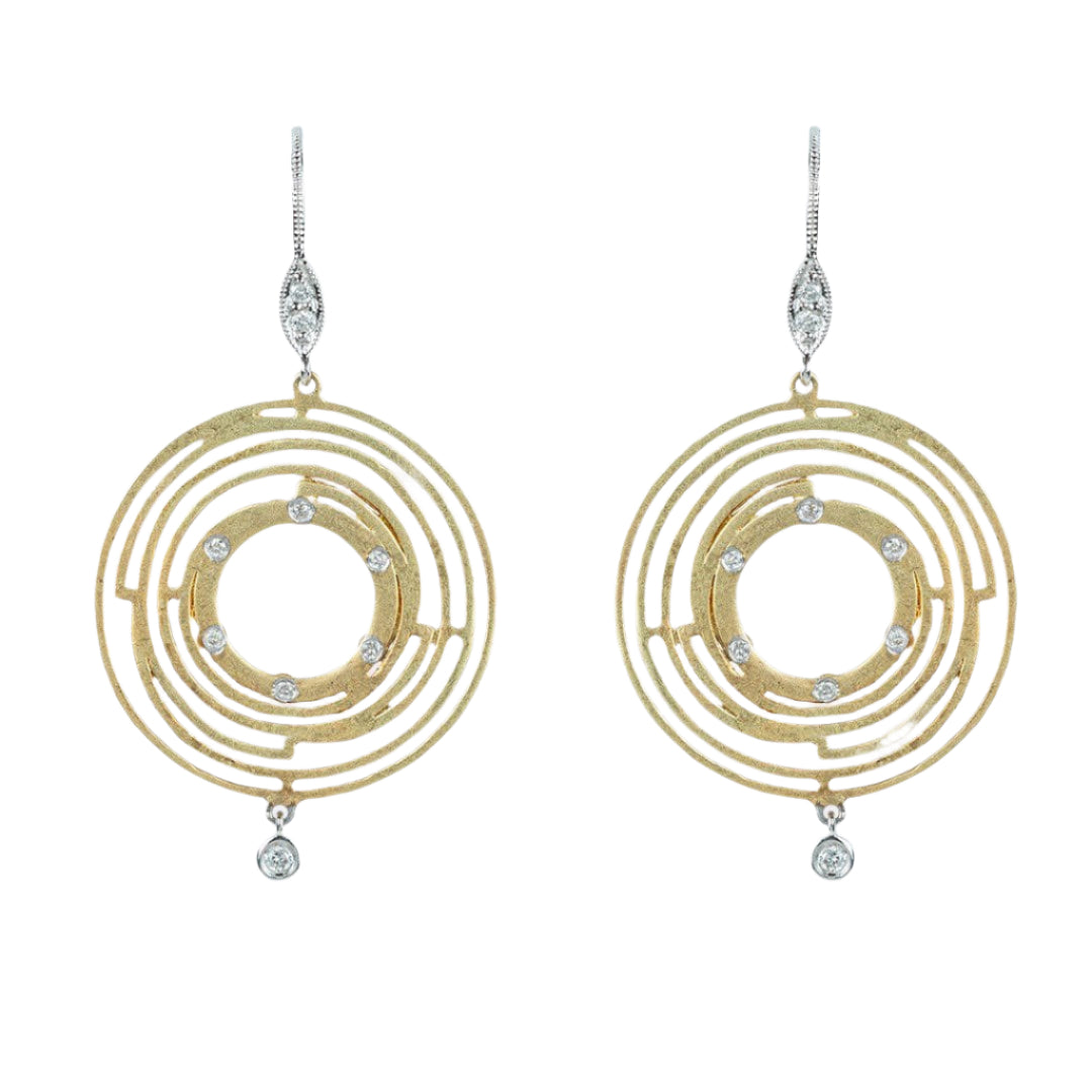 Gold & Diamond Earrings - M.Fitaihi