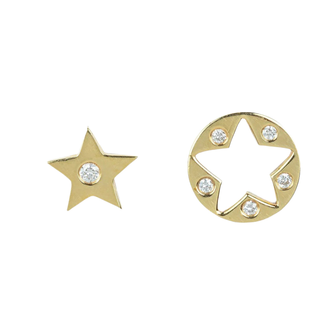 Gold Star Earrings - M.Fitaihi