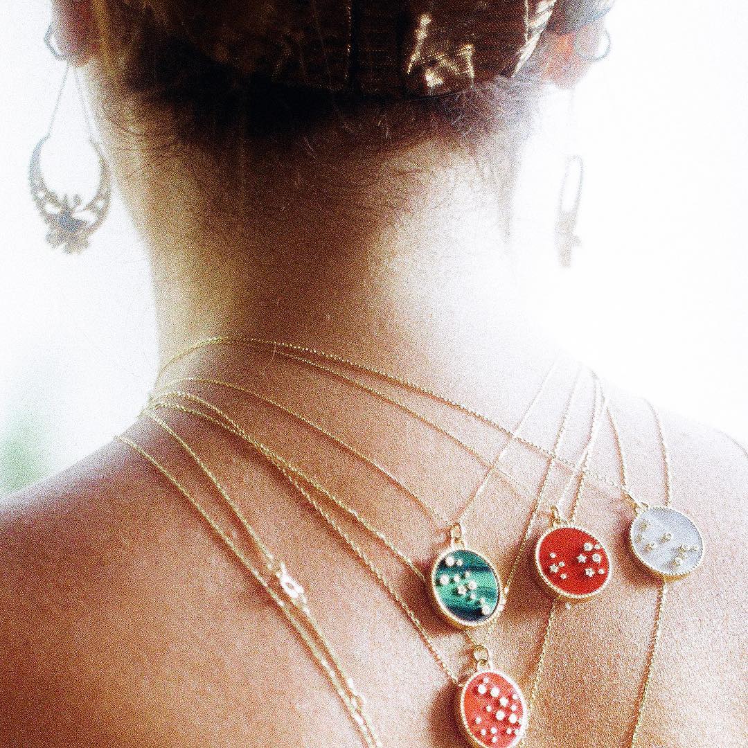 L'Atelier Nawbar Green Cosmic Love Pendant - M.Fitaihi