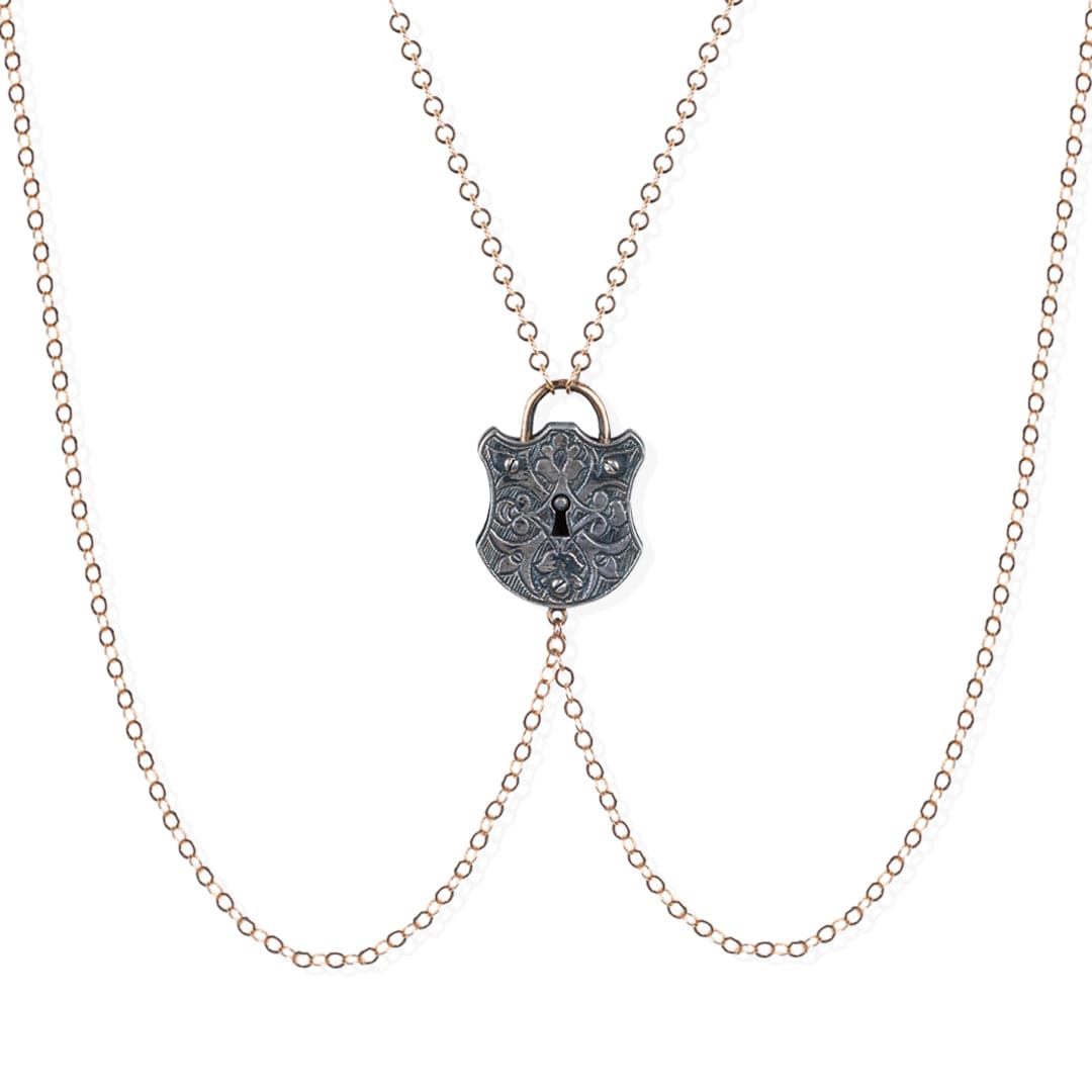 Layered Lock Necklace - M.Fitaihi