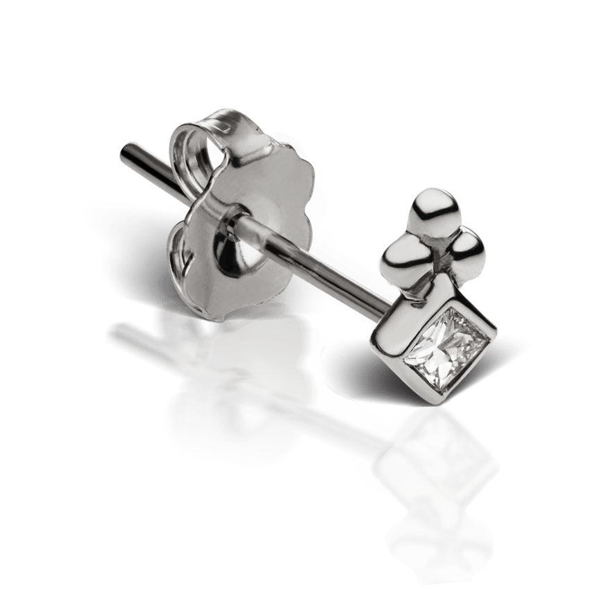 Maria Tash Diamond Princess Cut Ball Trinity Earstud - M.Fitaihi