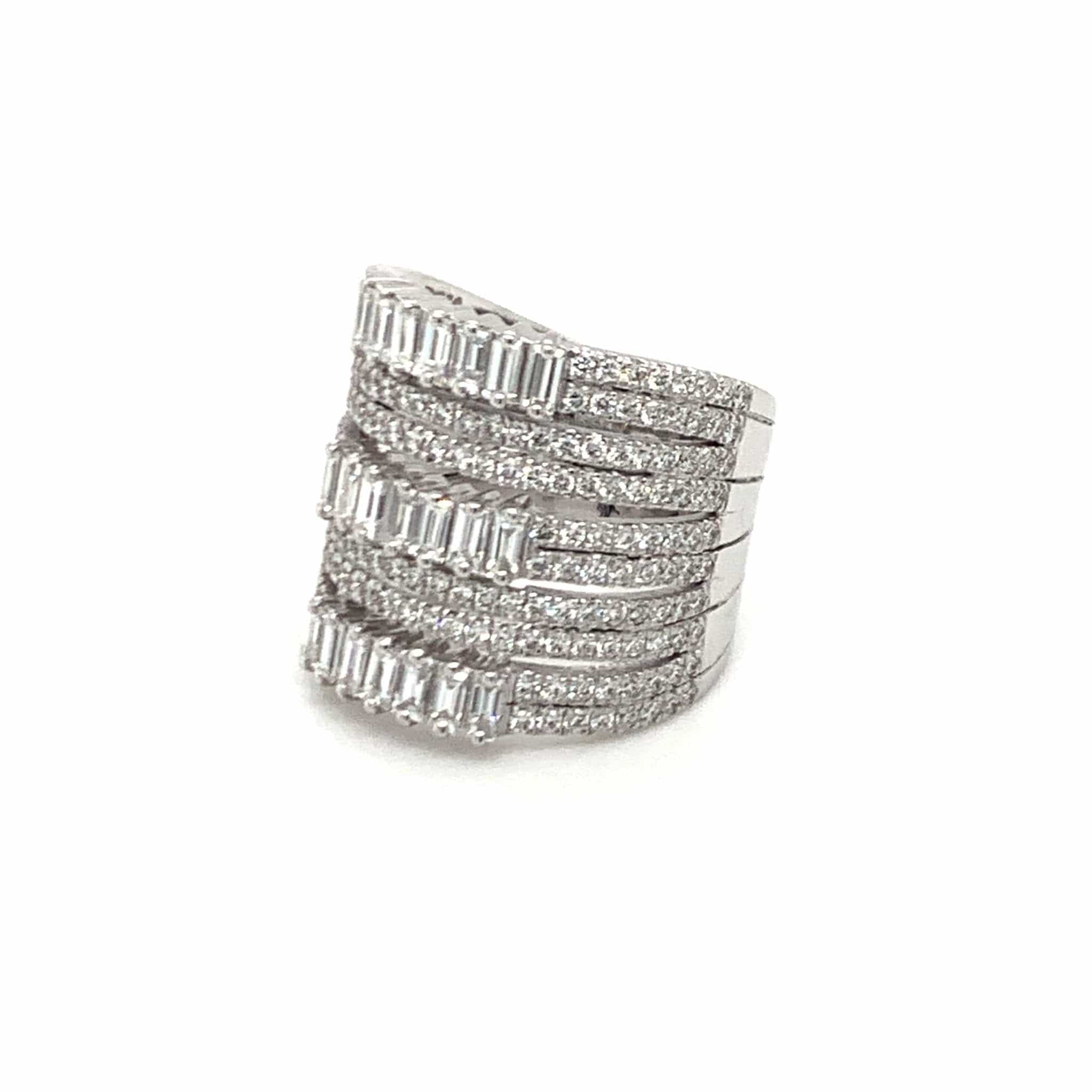 M.Fitaihi Timeless Baguette - White Gold Ring - M.Fitaihi