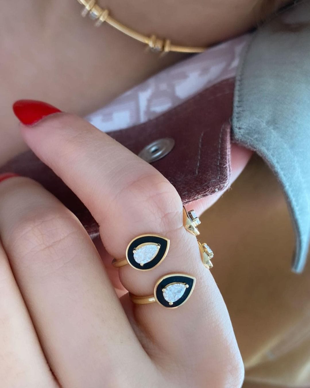 Savolinna Lemonade Double Pear Shape Ring Yellow Gold - M.Fitaihi