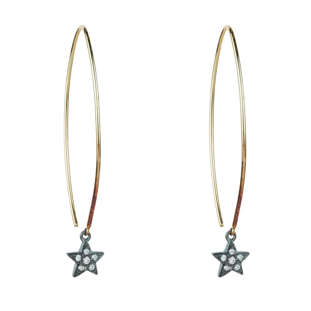 Star Hoop Earrings - M.Fitaihi