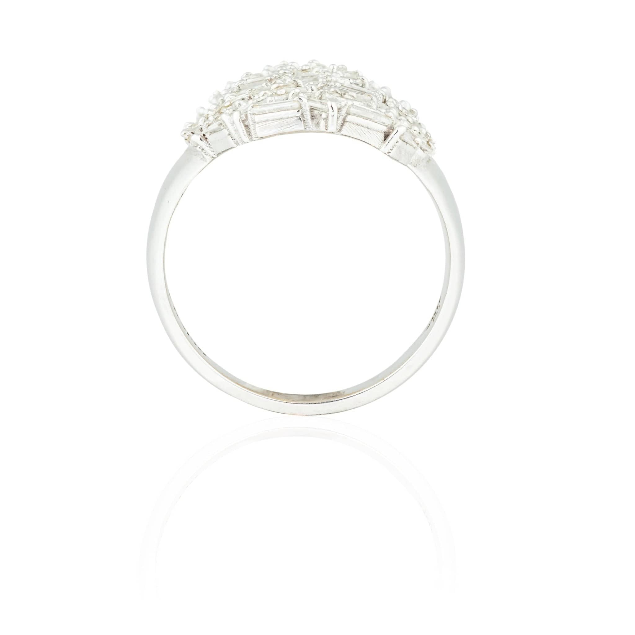 Suzanne Kalan White Gold Wide Band Ring - M.Fitaihi