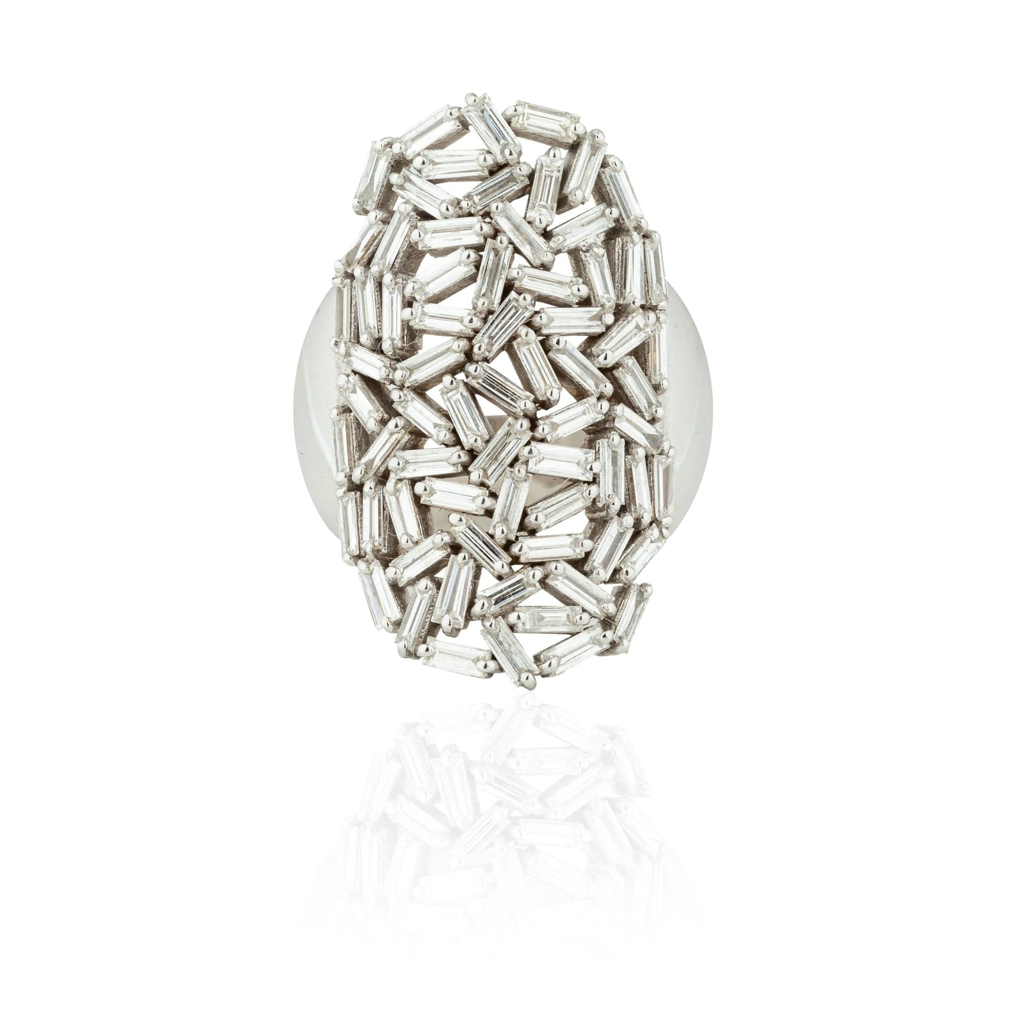Suzanne Kalan White Gold Wide Band Ring - M.Fitaihi