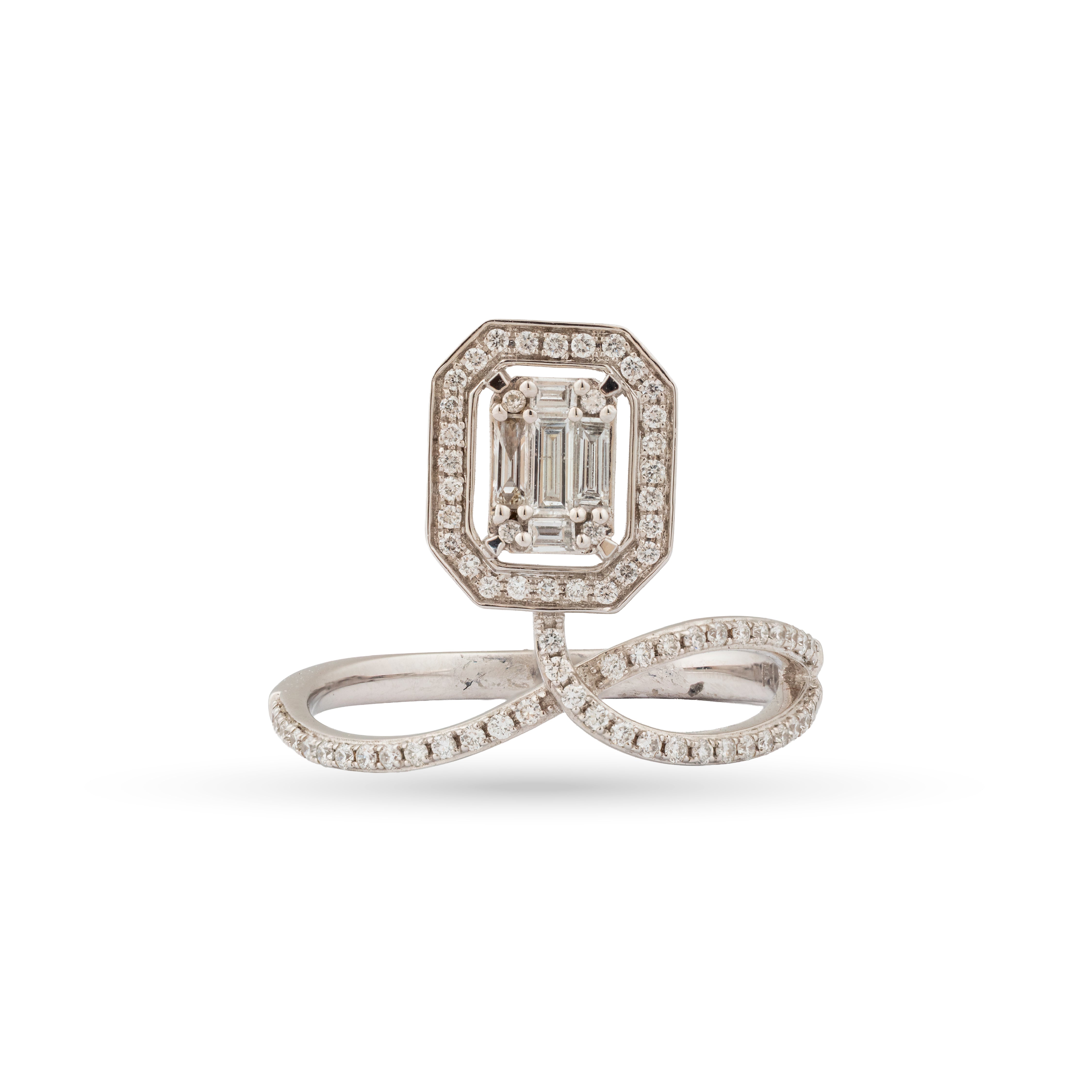 Infinite Halo Emerald Ring