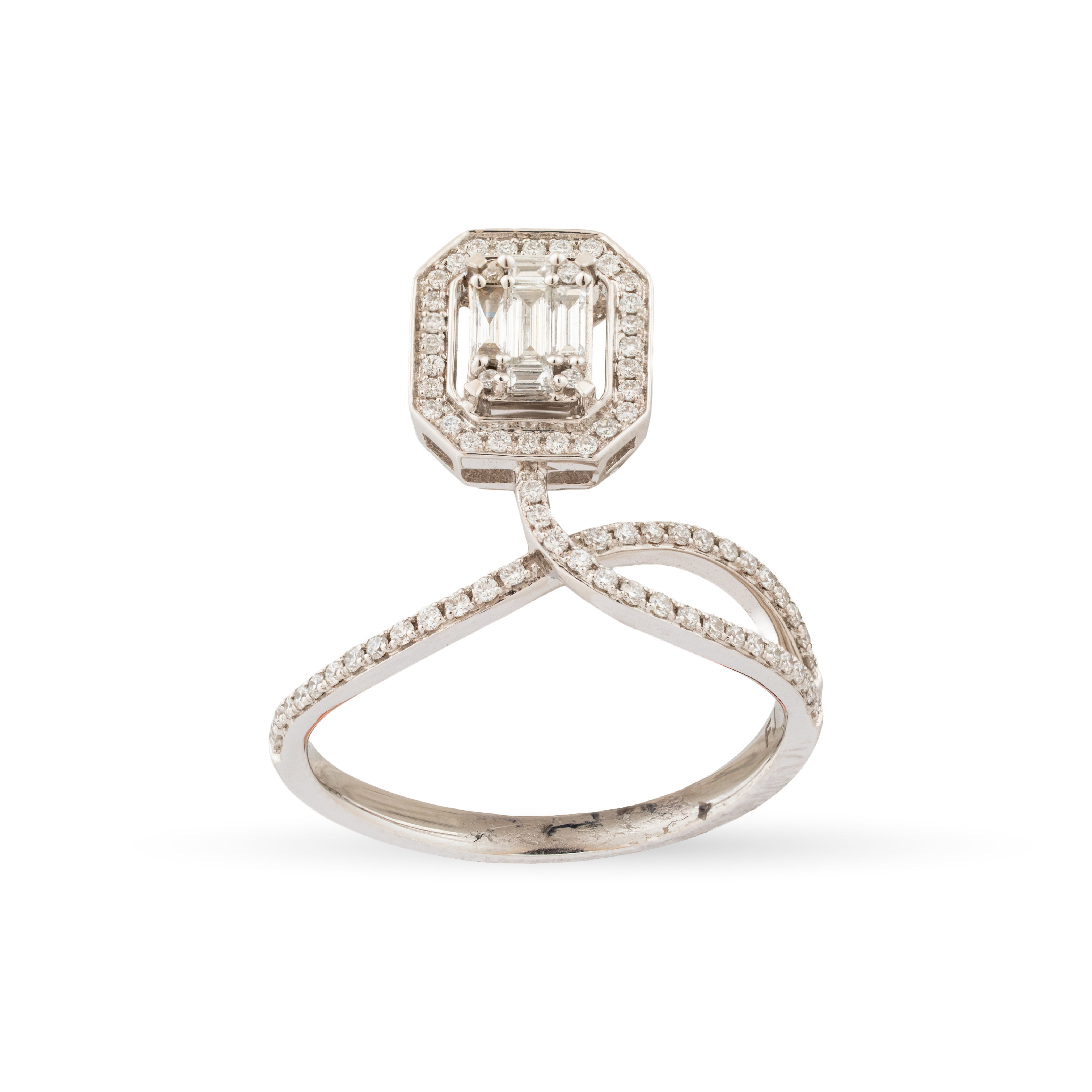 Infinite Halo Emerald Ring