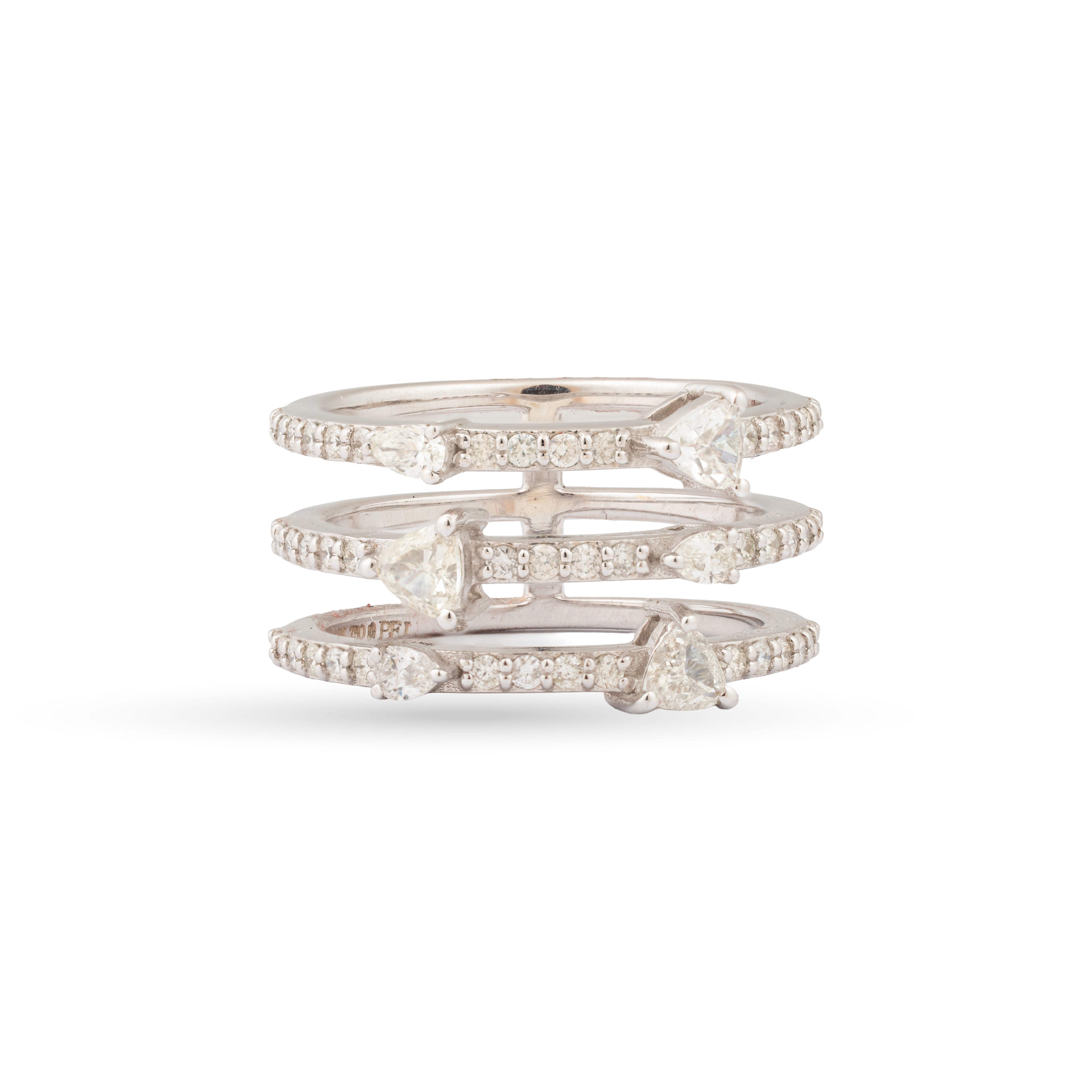 Spiral Open Diamond Ring