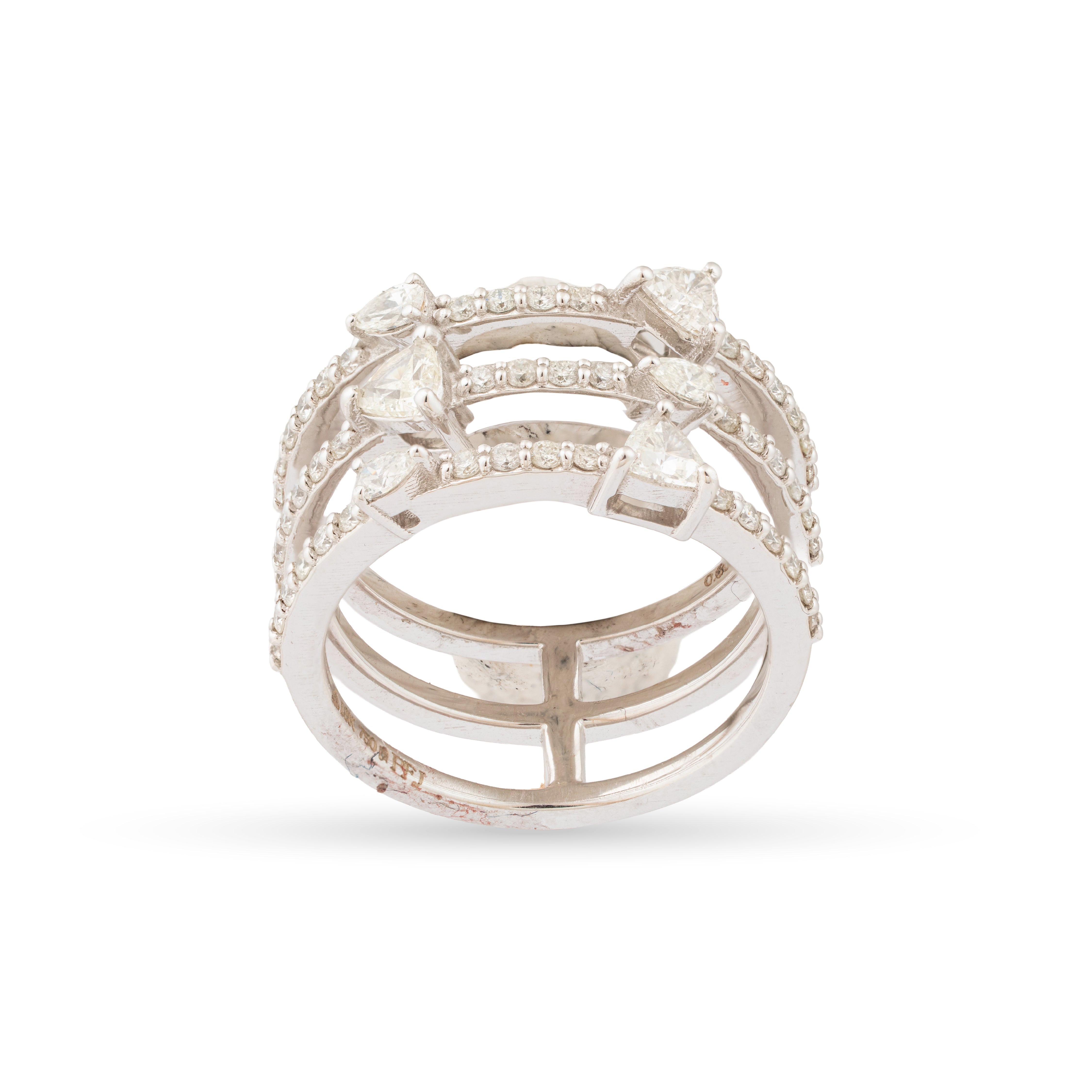 Spiral Open Diamond Ring