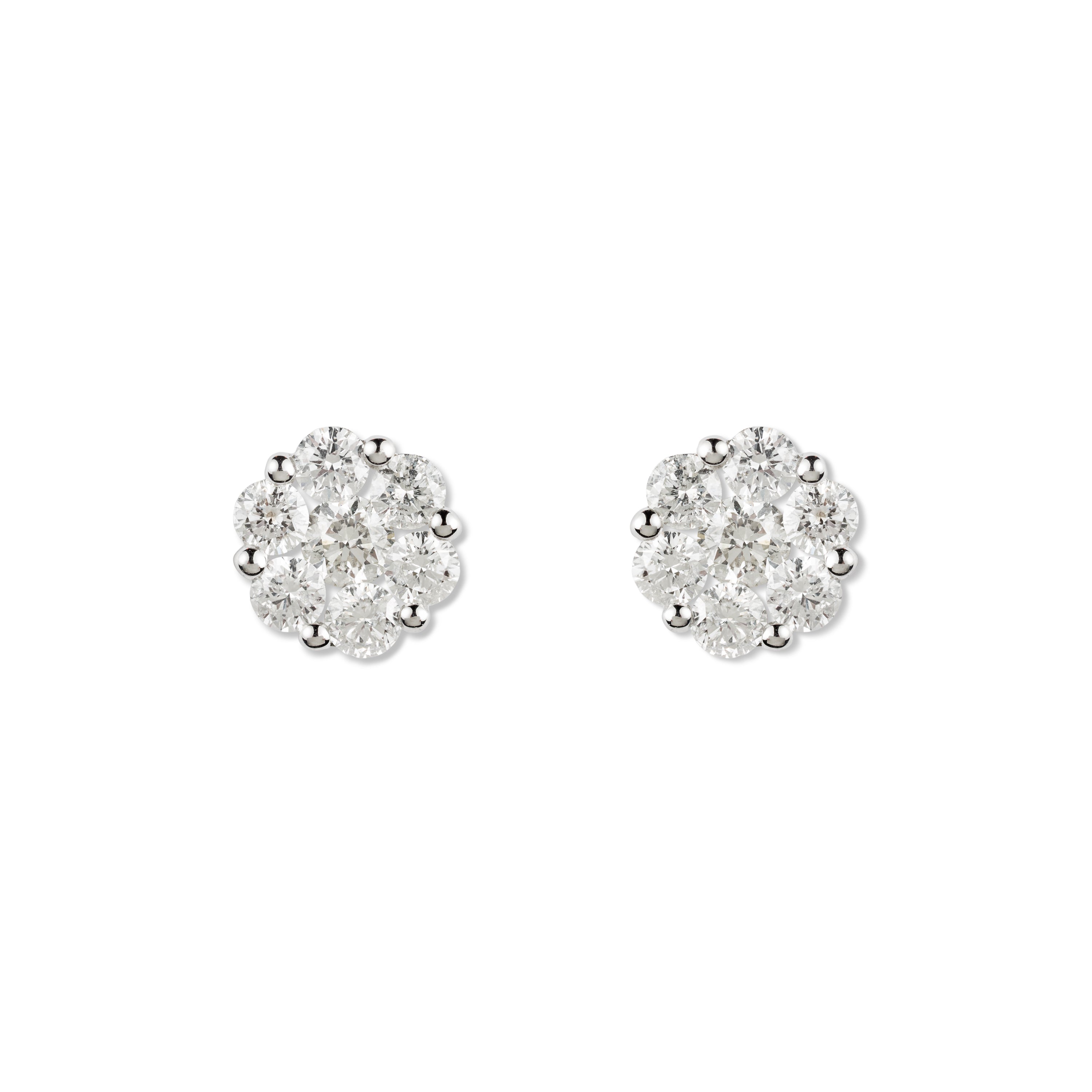 Floral Diamond Earrings- NEW