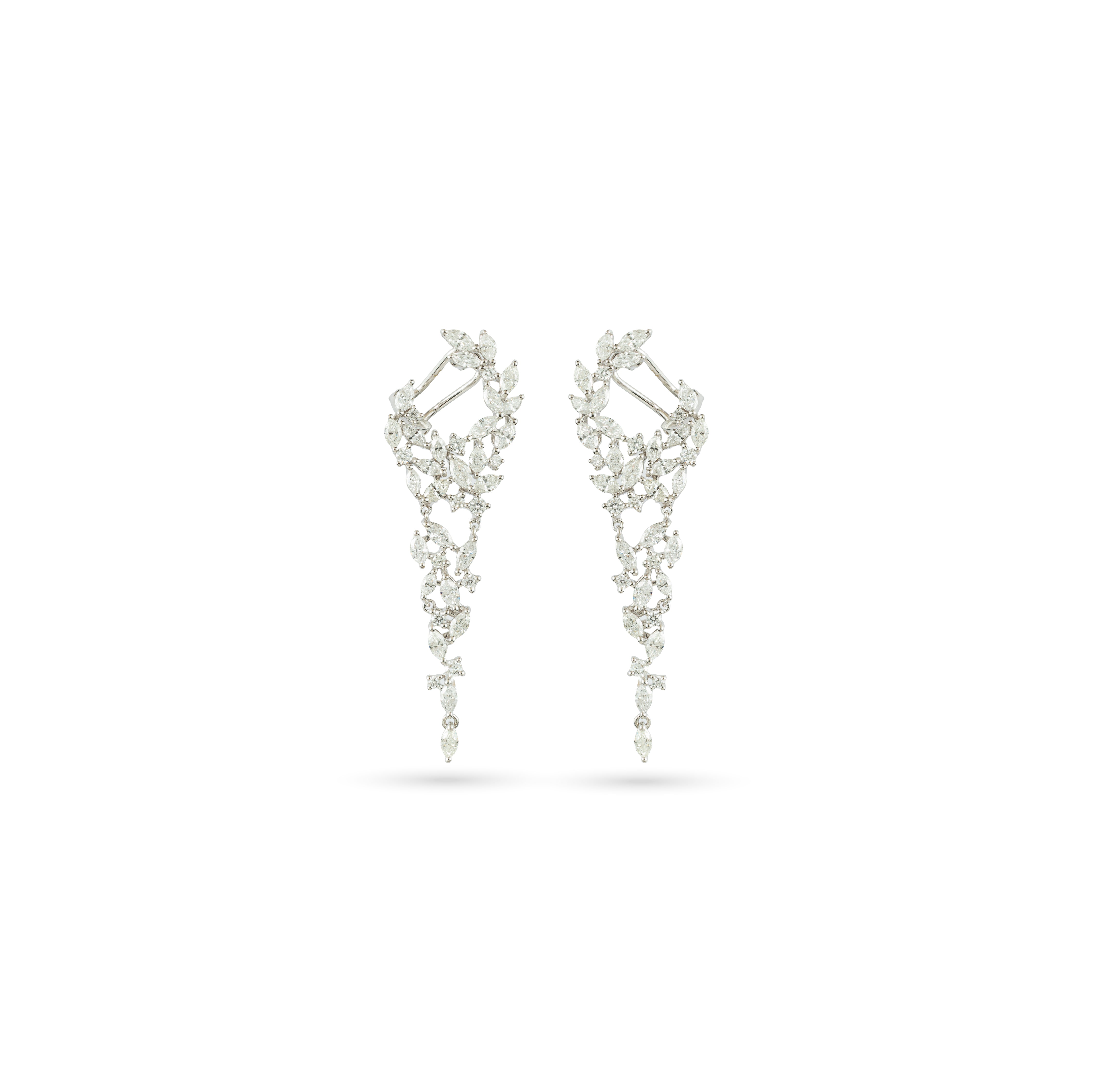 Lustrous Diamond Drop Earrings