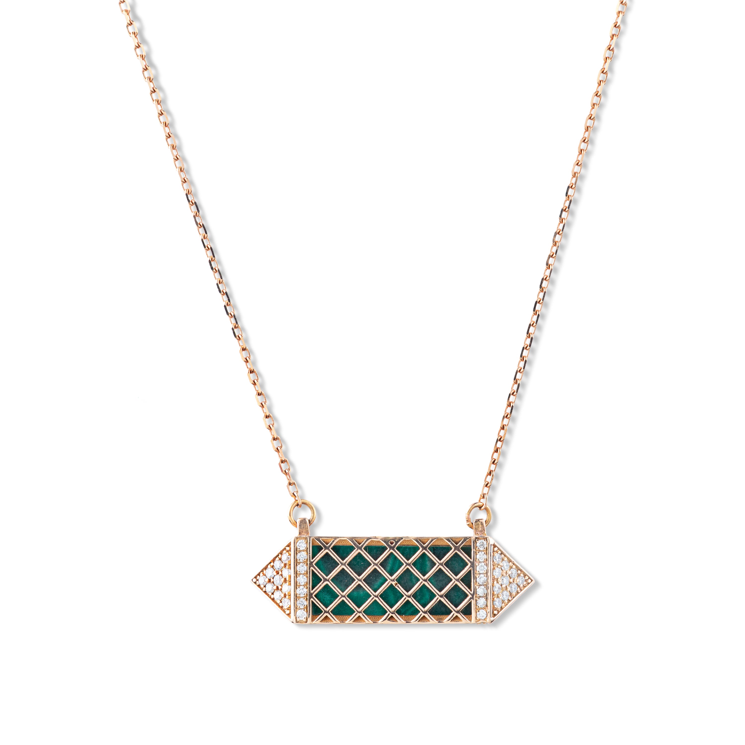 Halo Gold & Diamond Necklace By Sumaya Bakkar