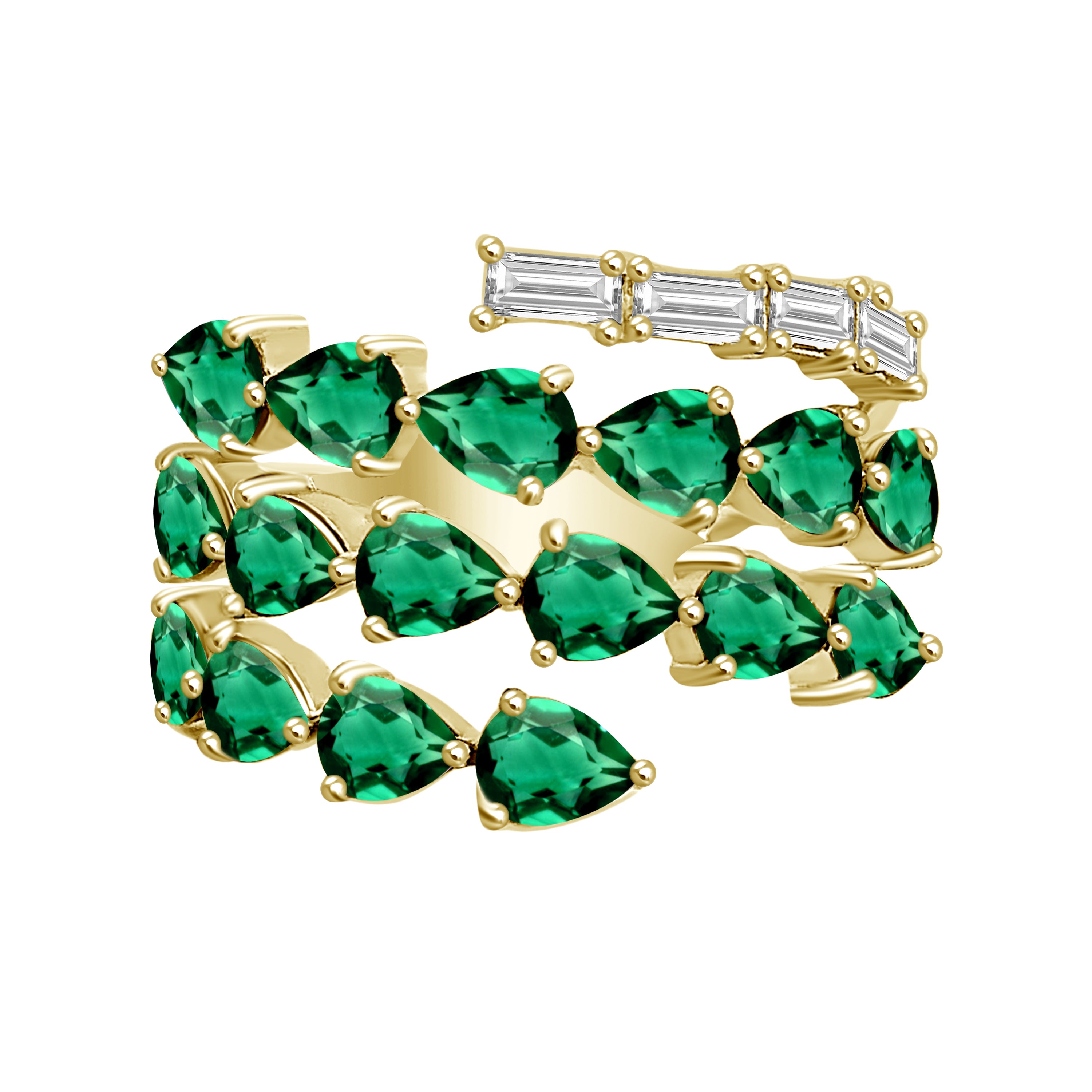 Royal Emerald Vine Ring