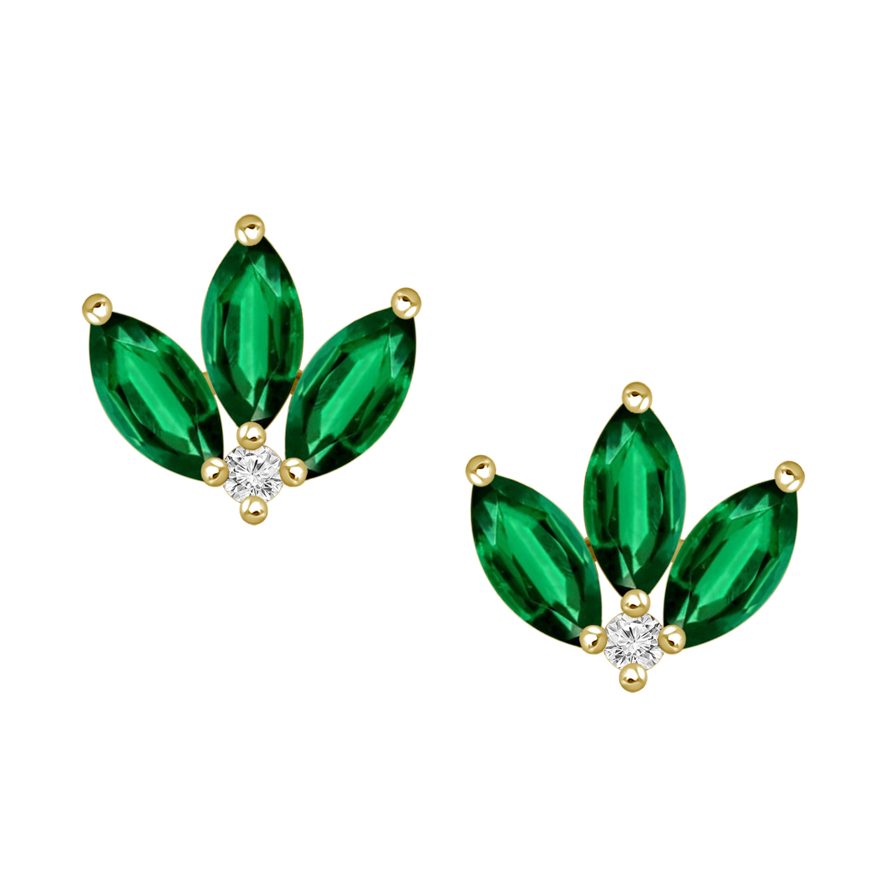 Emerald and Diamond Earrings