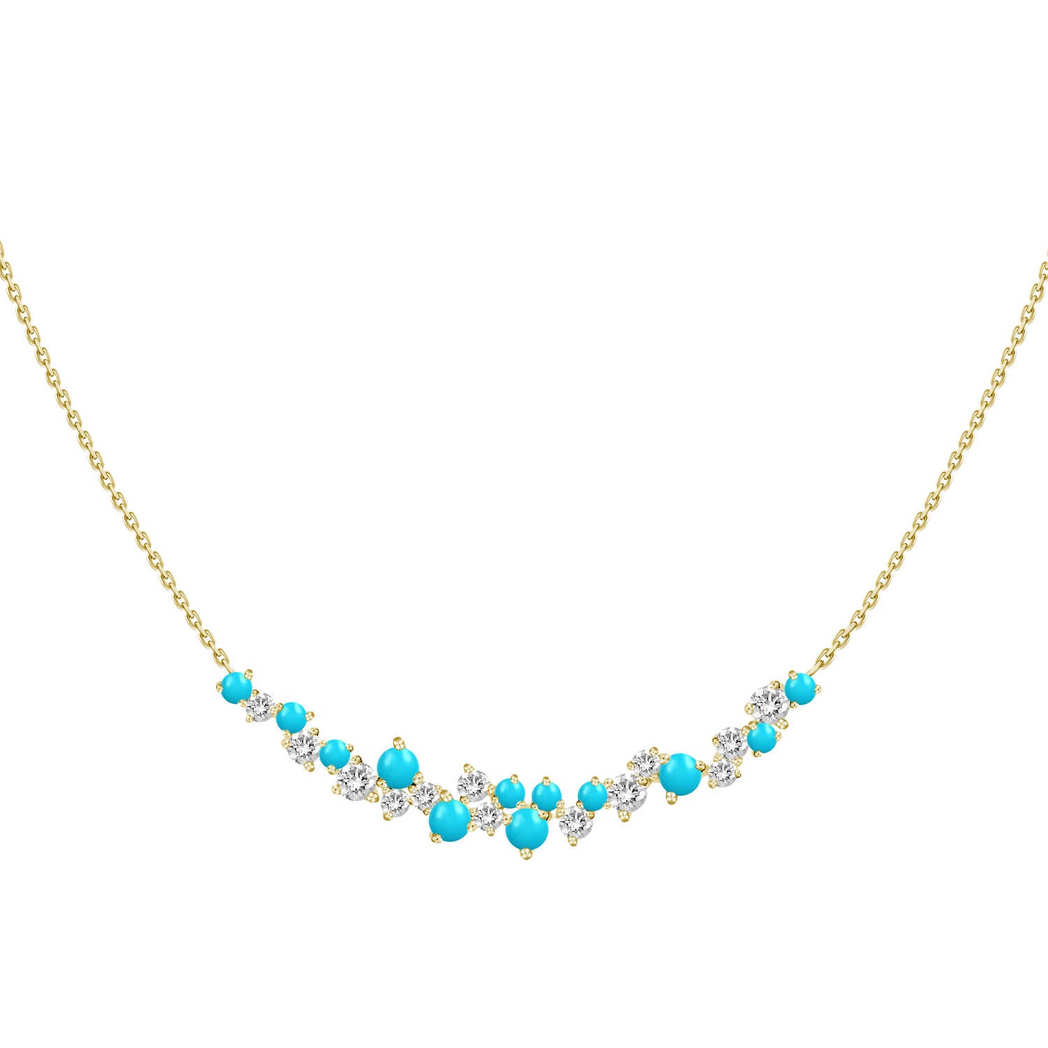 Turquoise and Diamond Necklace