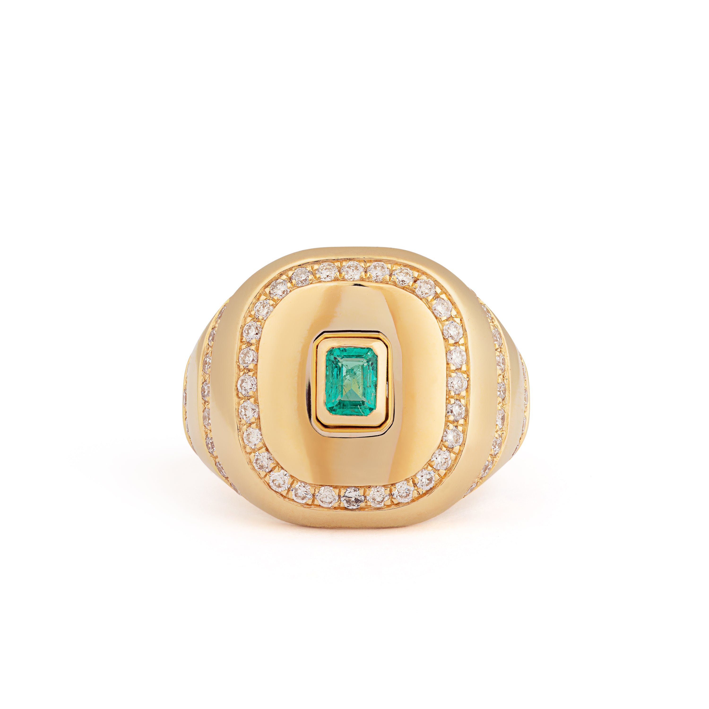 Emerald & Gold and Diamond Rings