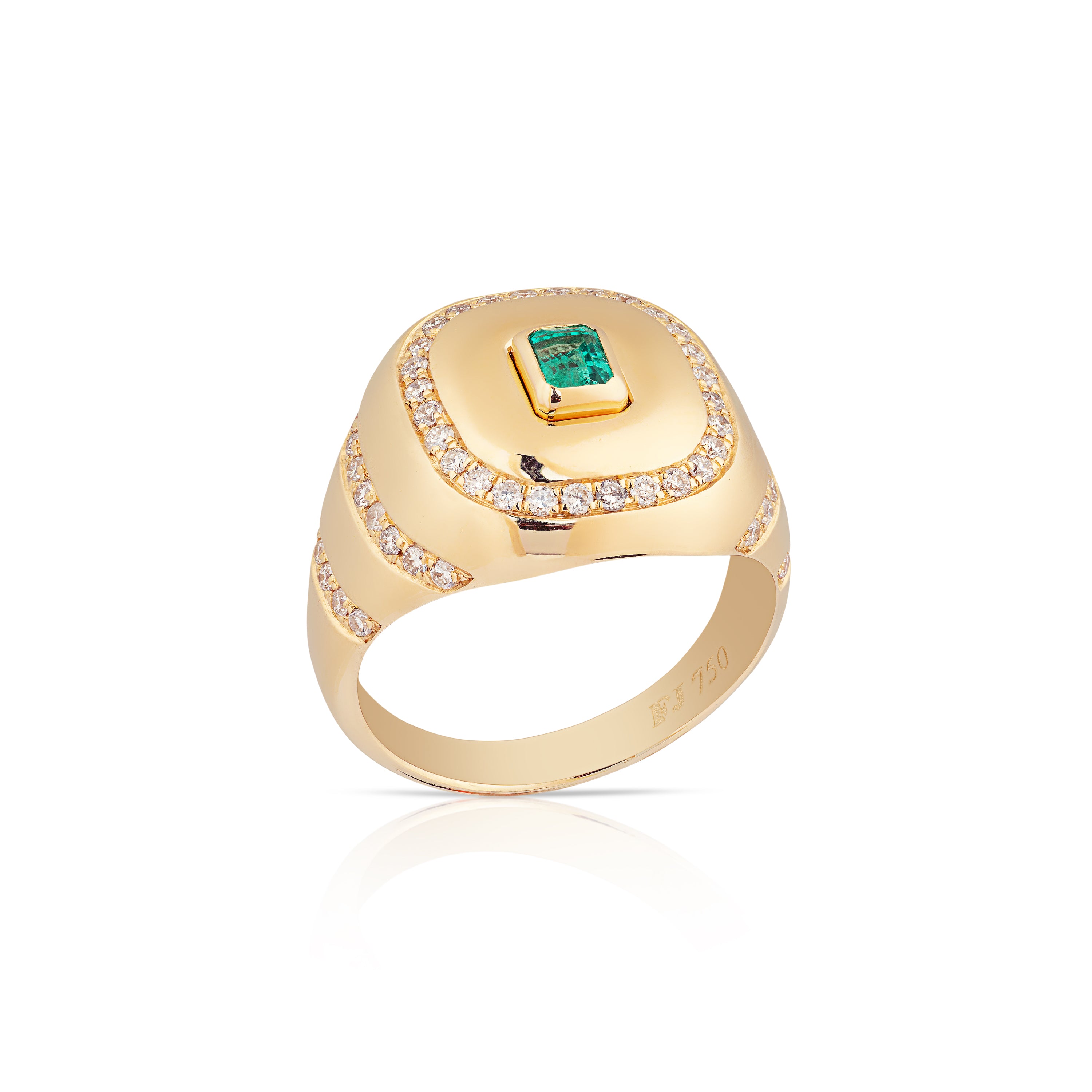 Emerald & Gold and Diamond Rings