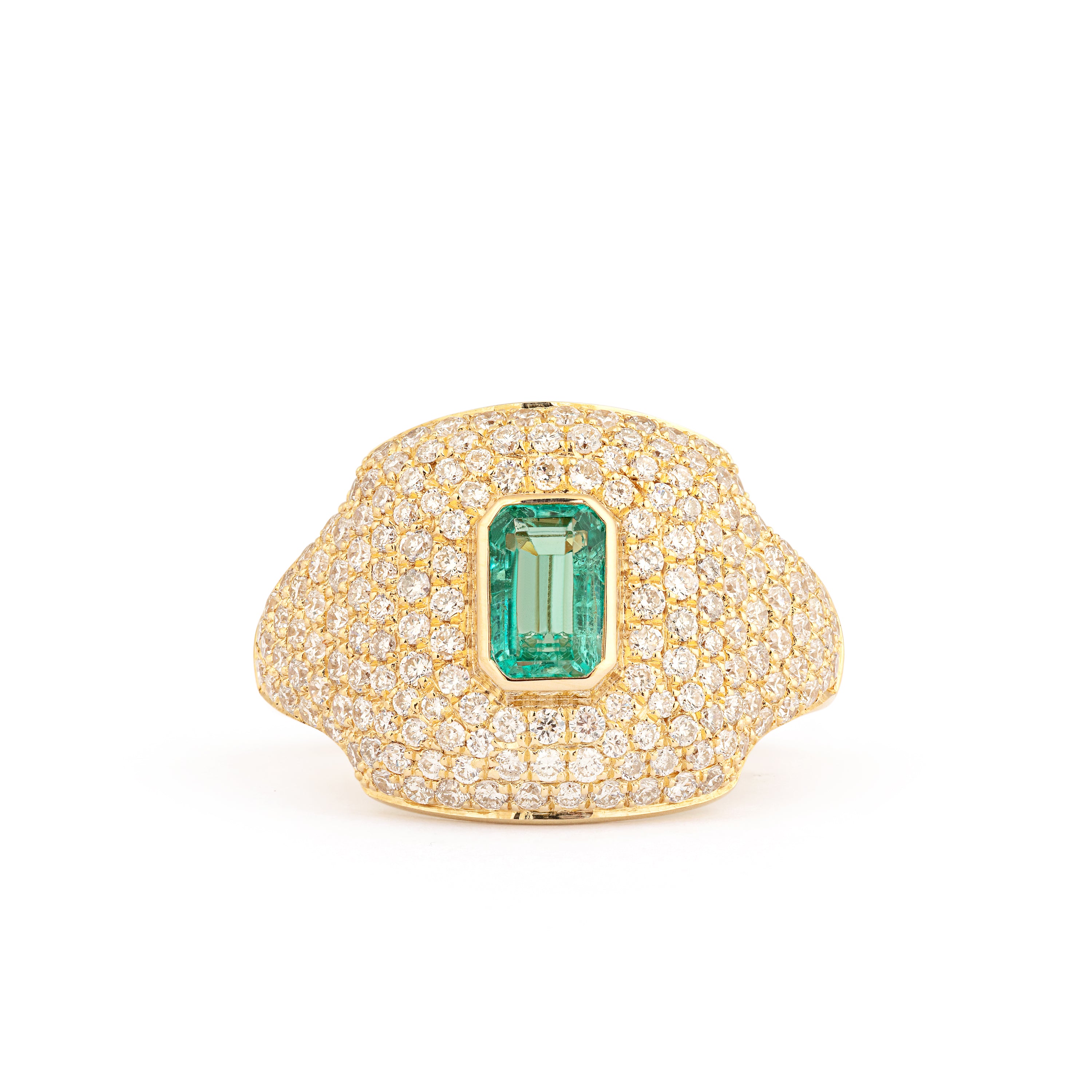 Classic Emerald Gold ring- Timeless Baguette
