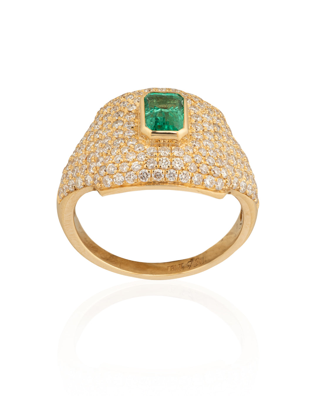 Classic Emerald Gold ring- Timeless Baguette