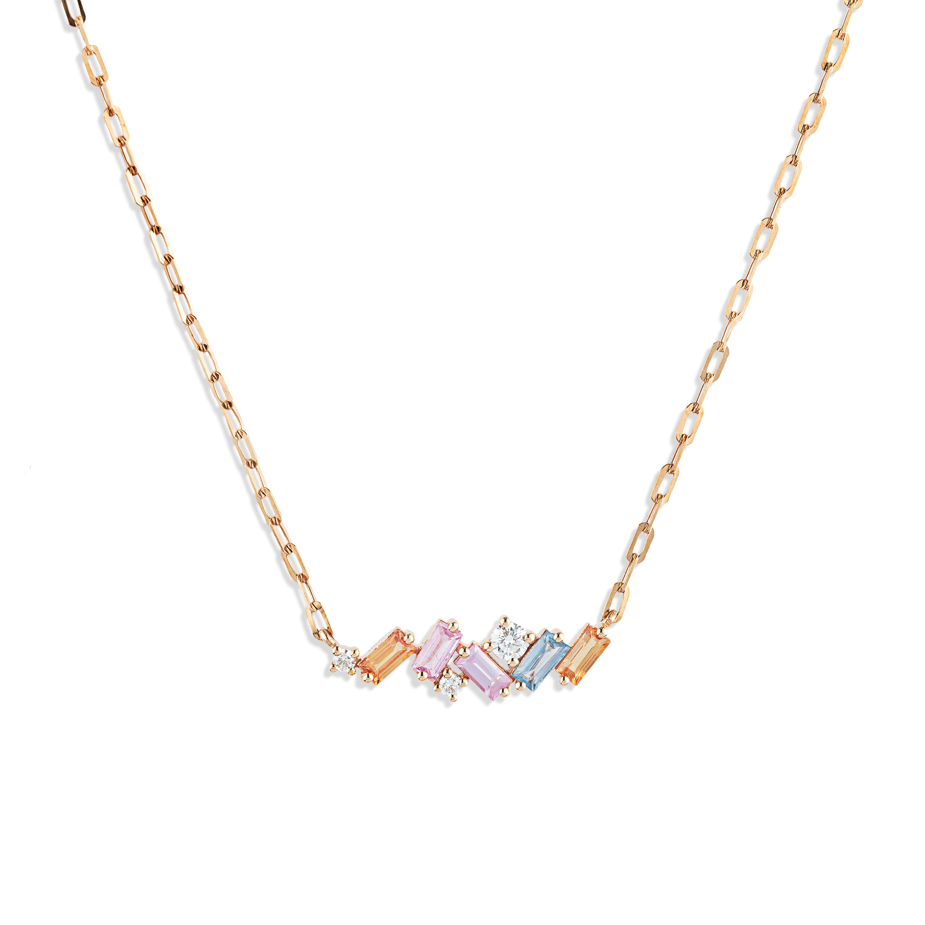 Multi Color Gold & Diamond Necklace