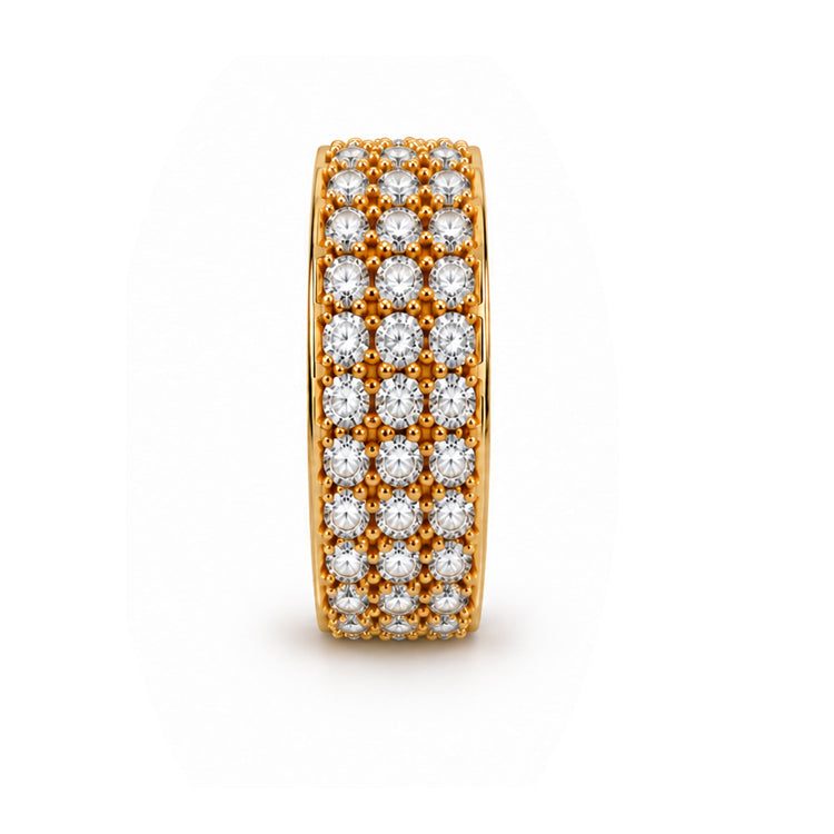 Golden Radiance Pavé Ring