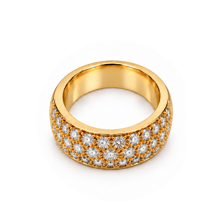 Golden Radiance Pavé Ring