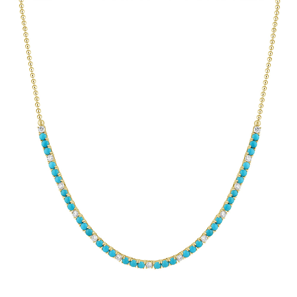 Turquoise and Diamond Necklace