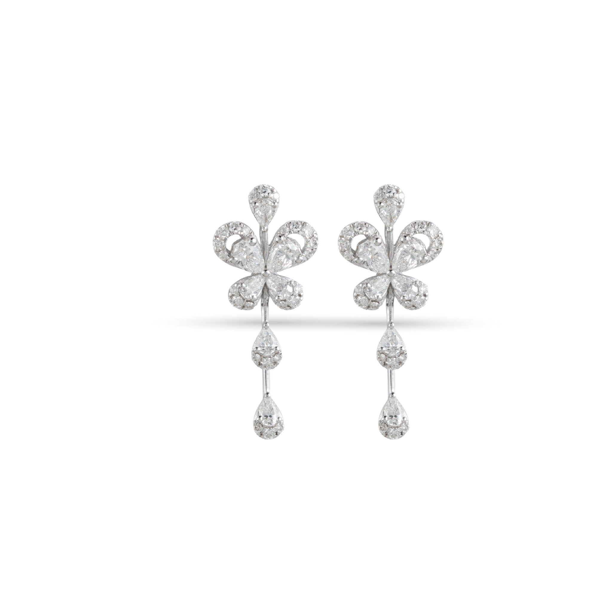 Butterfly Drop Diamond Earrings