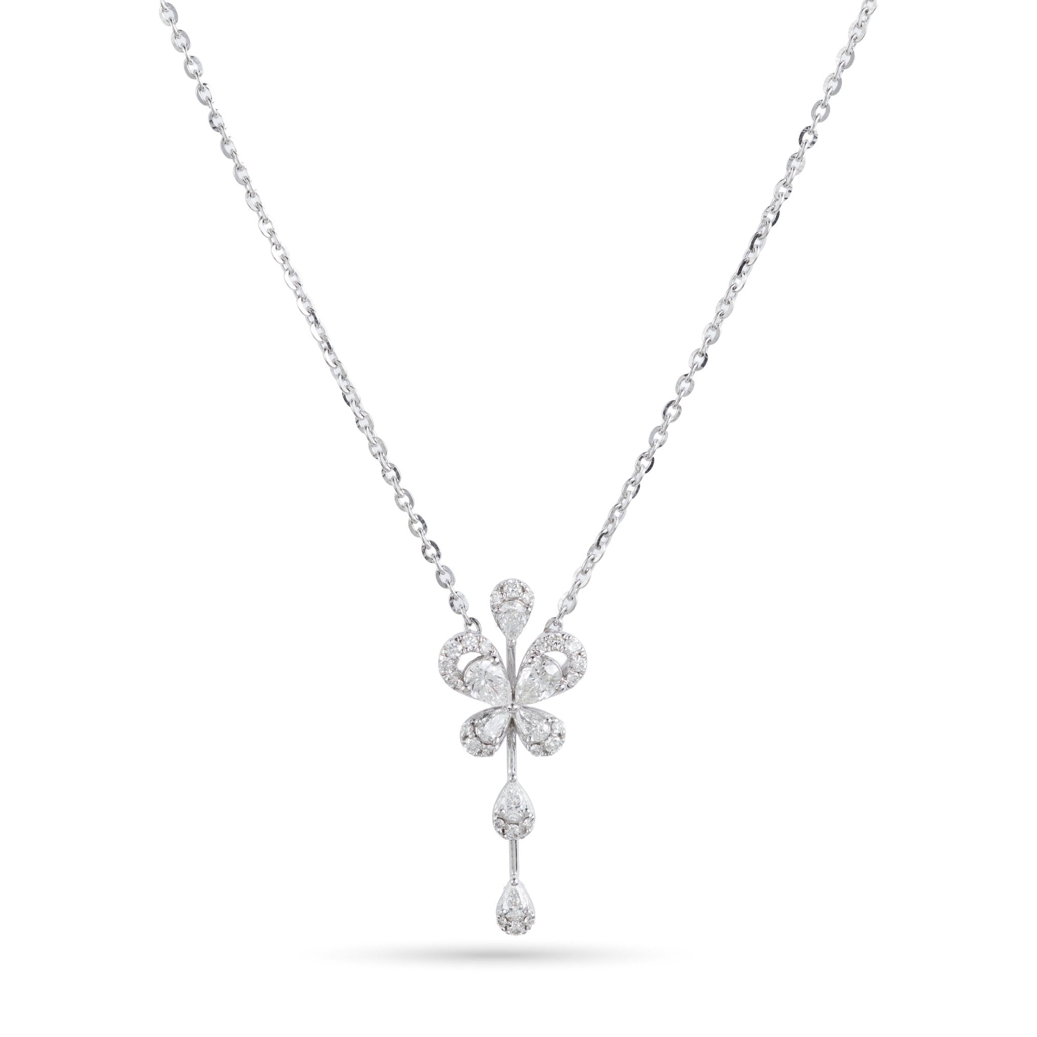 Butterfly Pendant Diamond Necklace